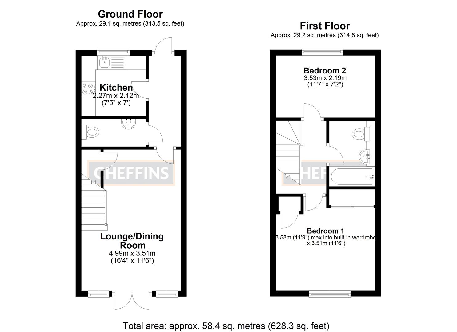 Lynn Road, Ely CB6, 2 bedroom end terrace house for sale 64424302