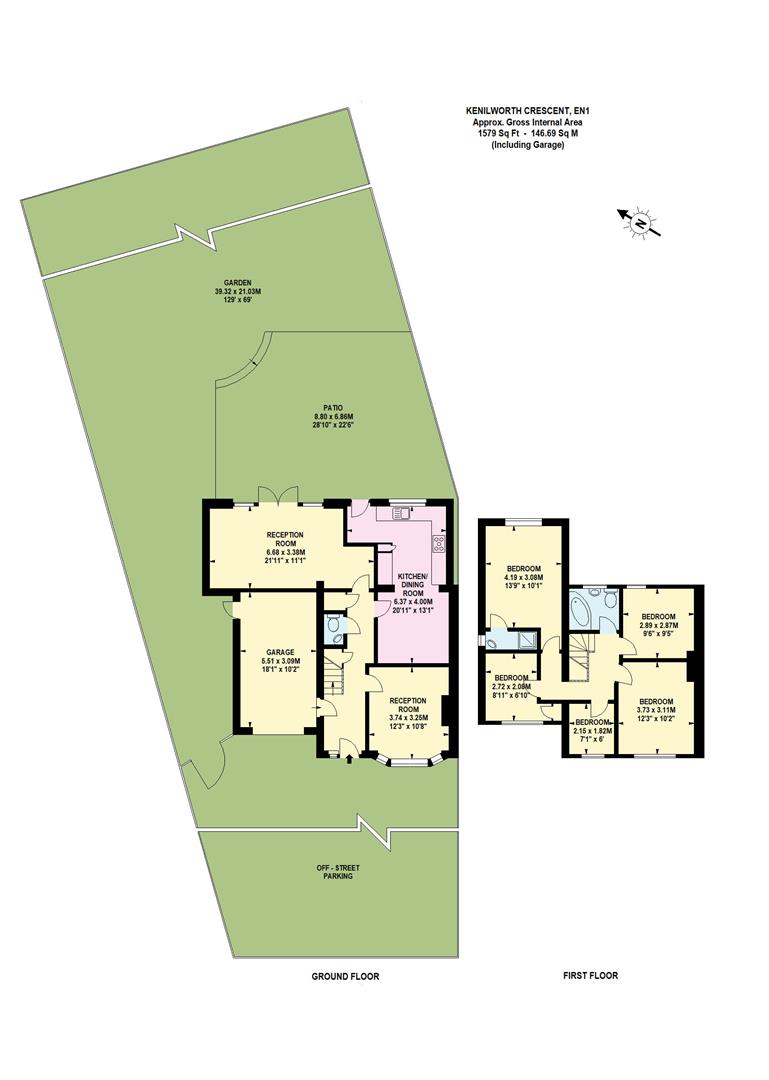 125, Kenilworth Crescent, Enfield floorplan