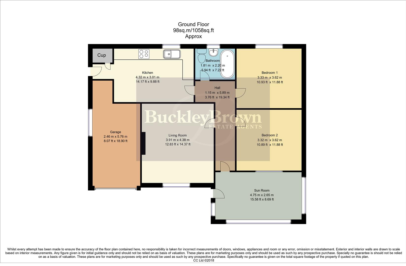 16, Villas Road, Chesterfield floorplan