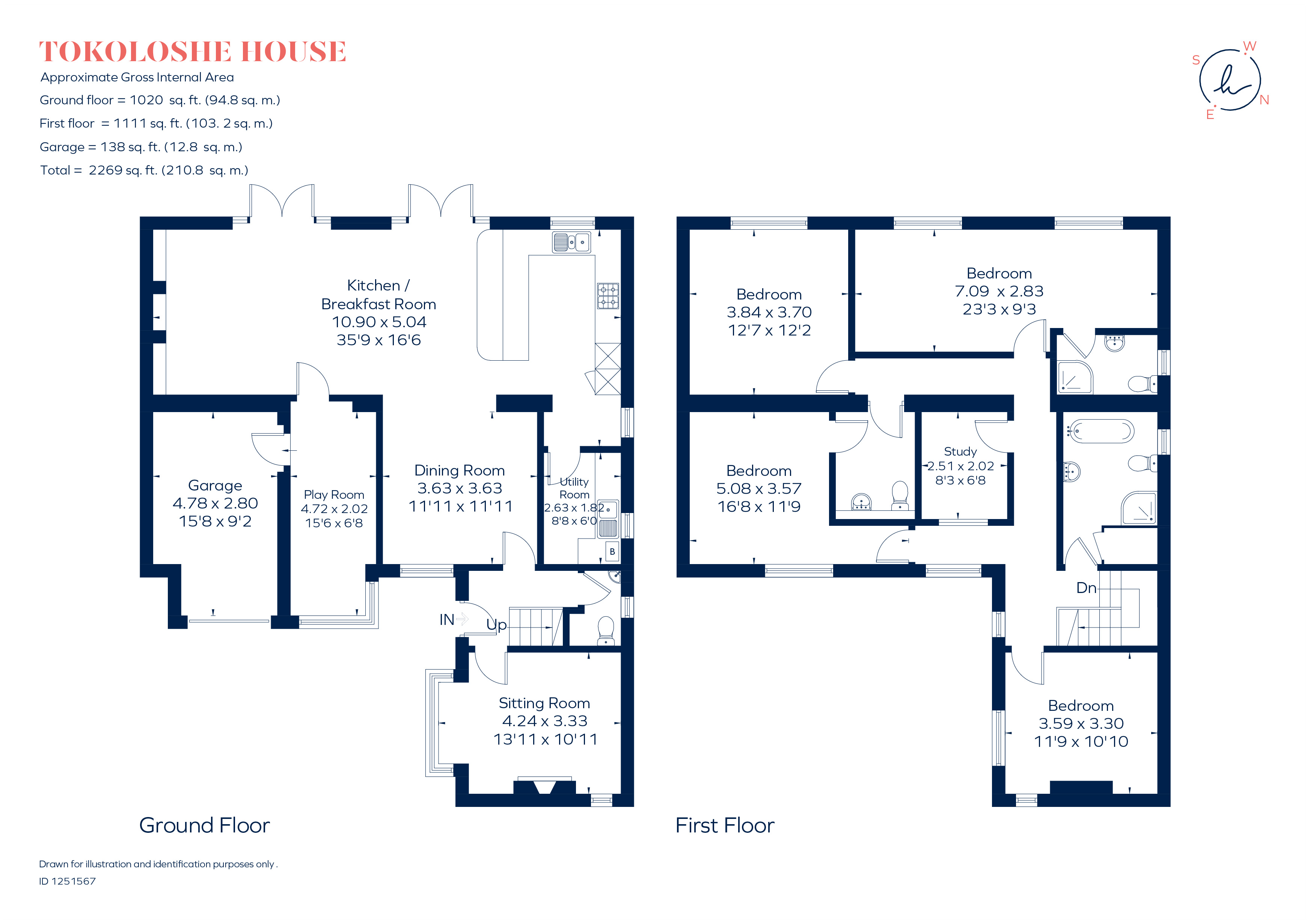Tokoloshe, Long Marston Road, Welford on Avon floorplan