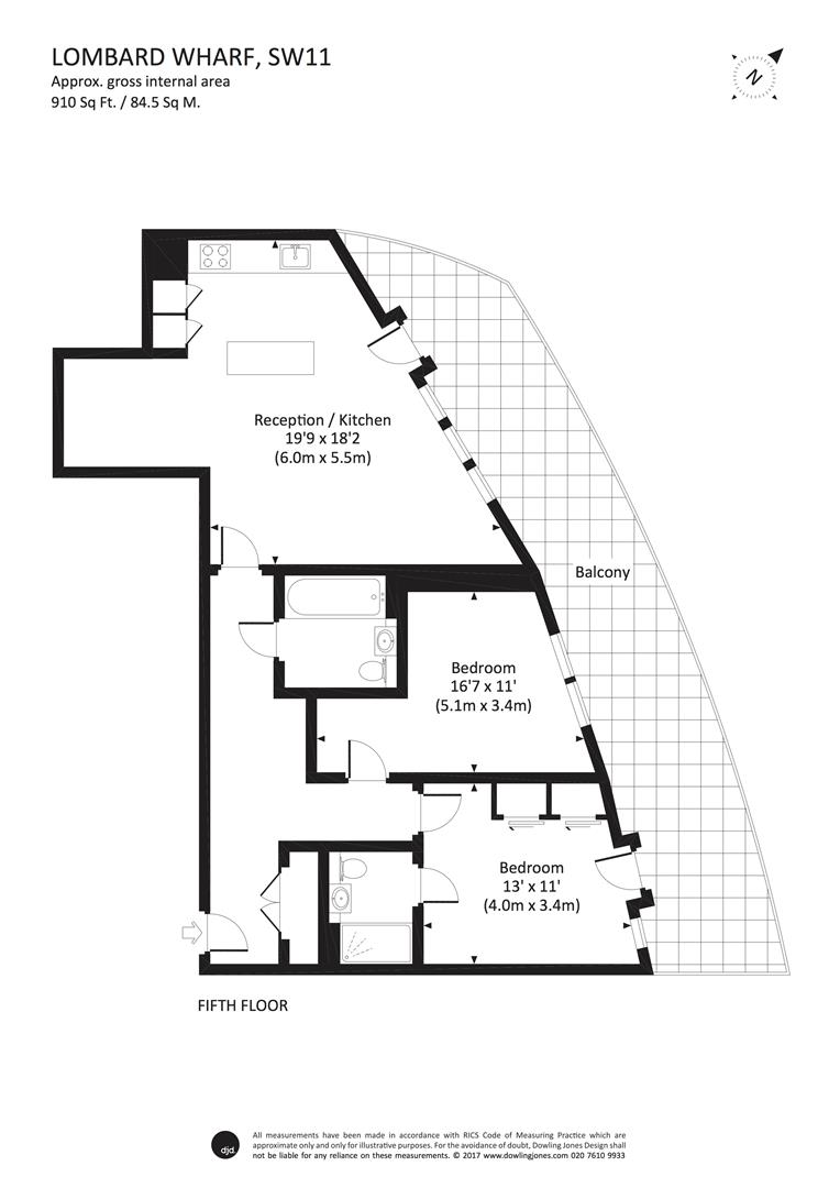 Flat 34, 12, Lombard Wharf, Lombard Road, London floorplan
