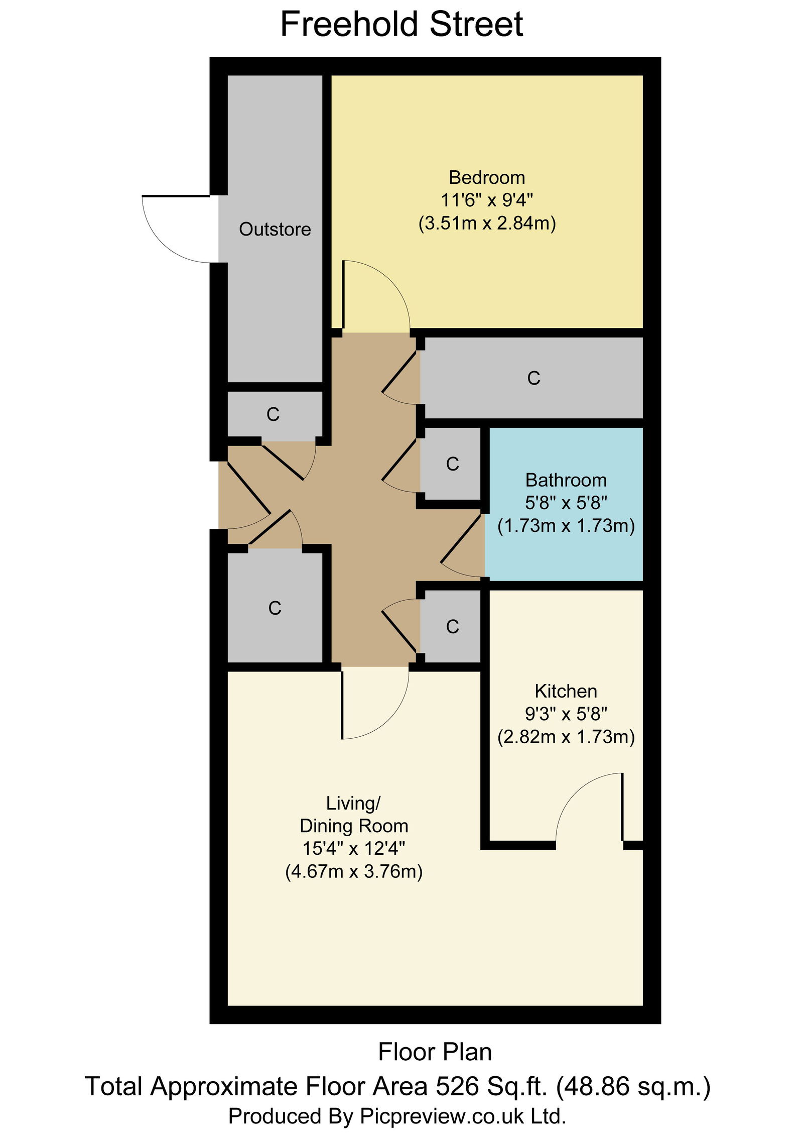 49, Freehold Street, Hull floorplan