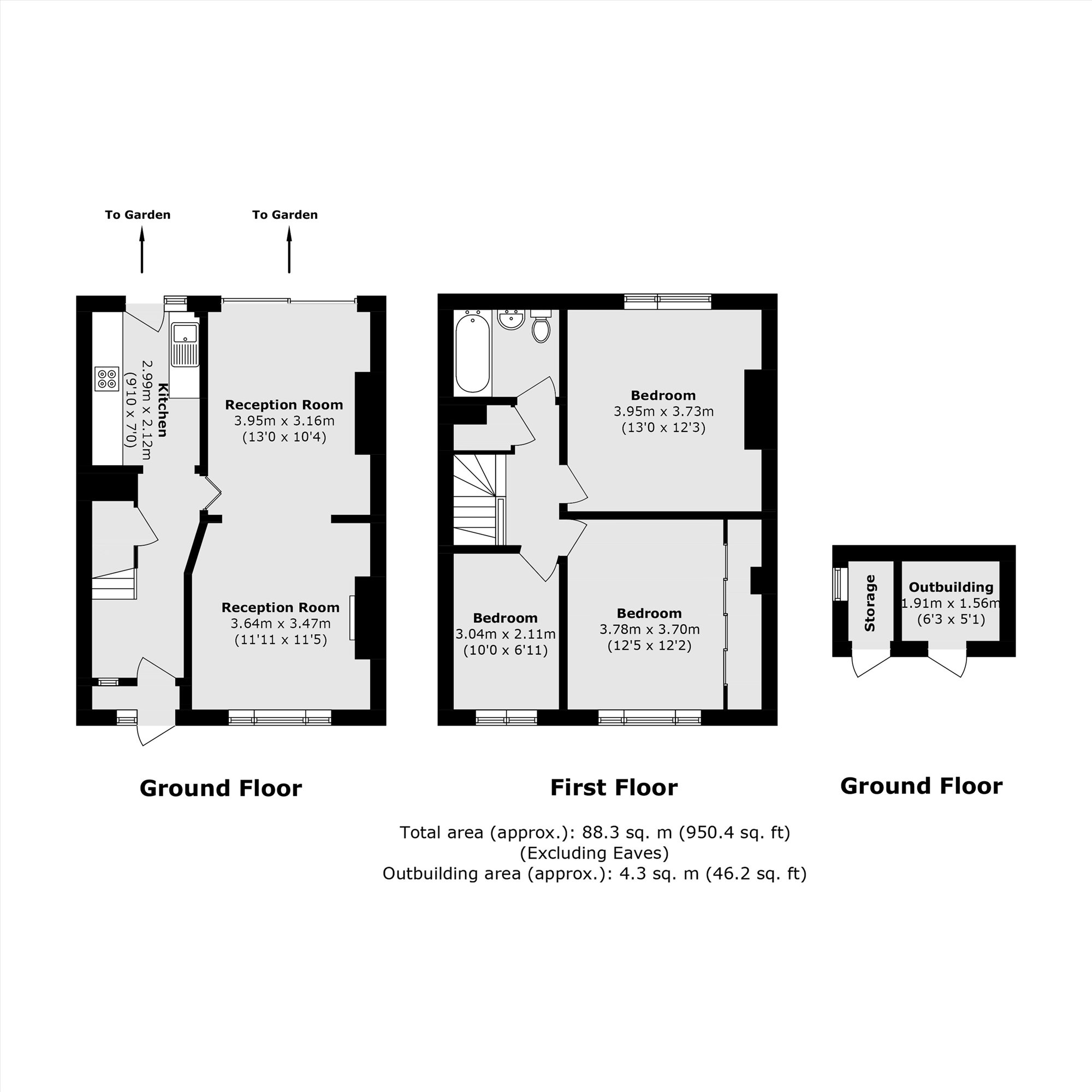 72, Grove Crescent, Feltham floorplan