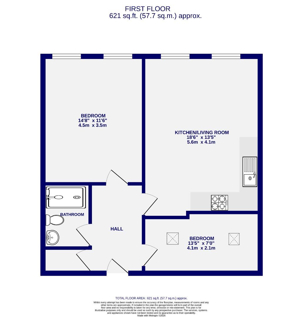 Flat N, Halo 4, Amy Johnson Way, York floorplan