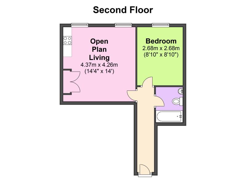 1 Bedrooms Flat to rent in 32 Sunbridge Road, Bradford, West Yorkshire BD1