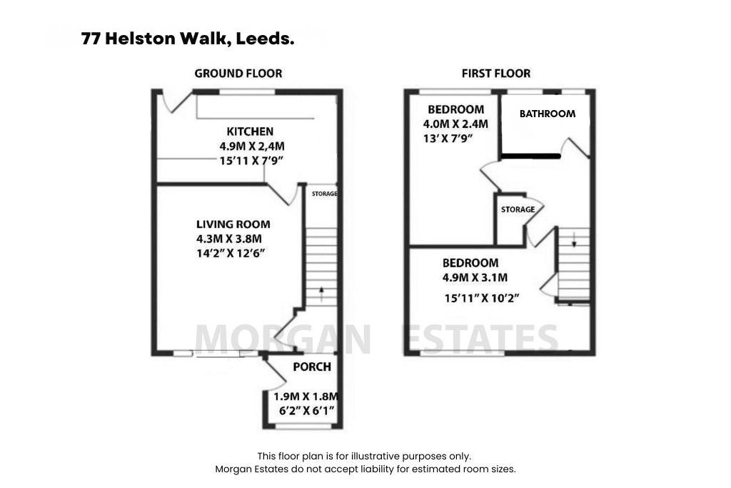 77 Helston Walk, Leeds floorplan