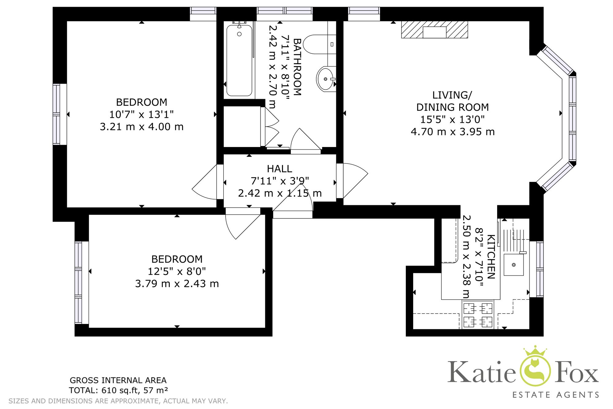 Flat 2, 85 Bournemouth Road, Poole floorplan