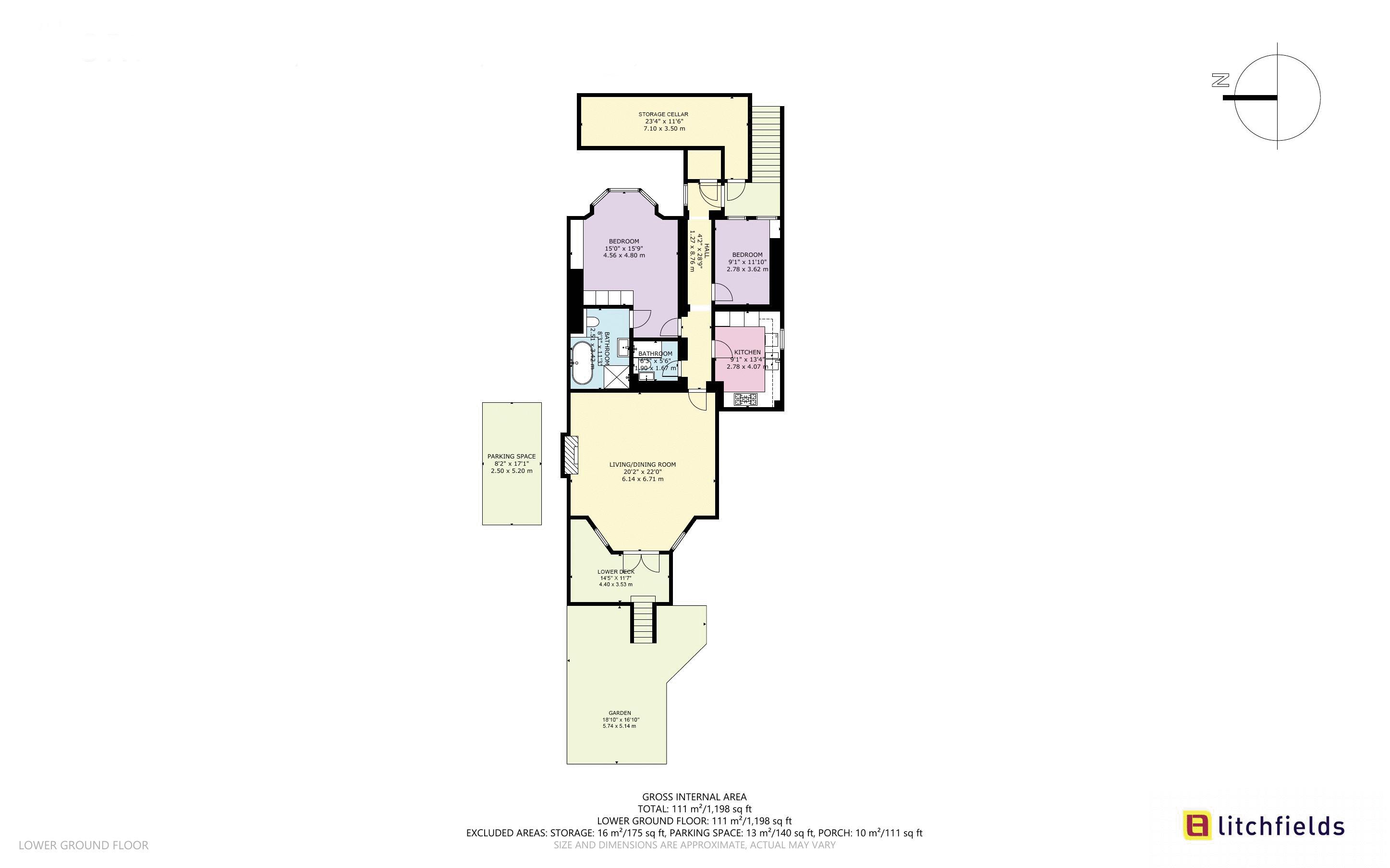 Flat 2, 1, North Road, Highgate floorplan