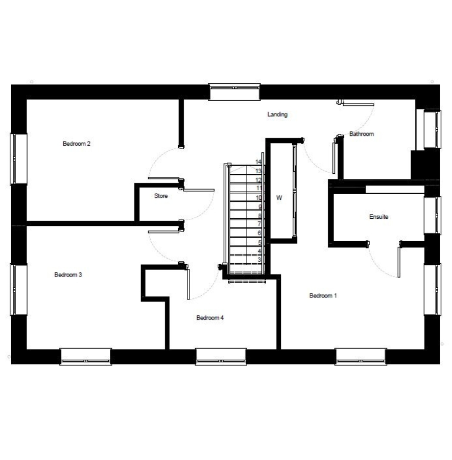 Plot 26  - Callows Rise,, The Coralberry, Worcestershire floorplan