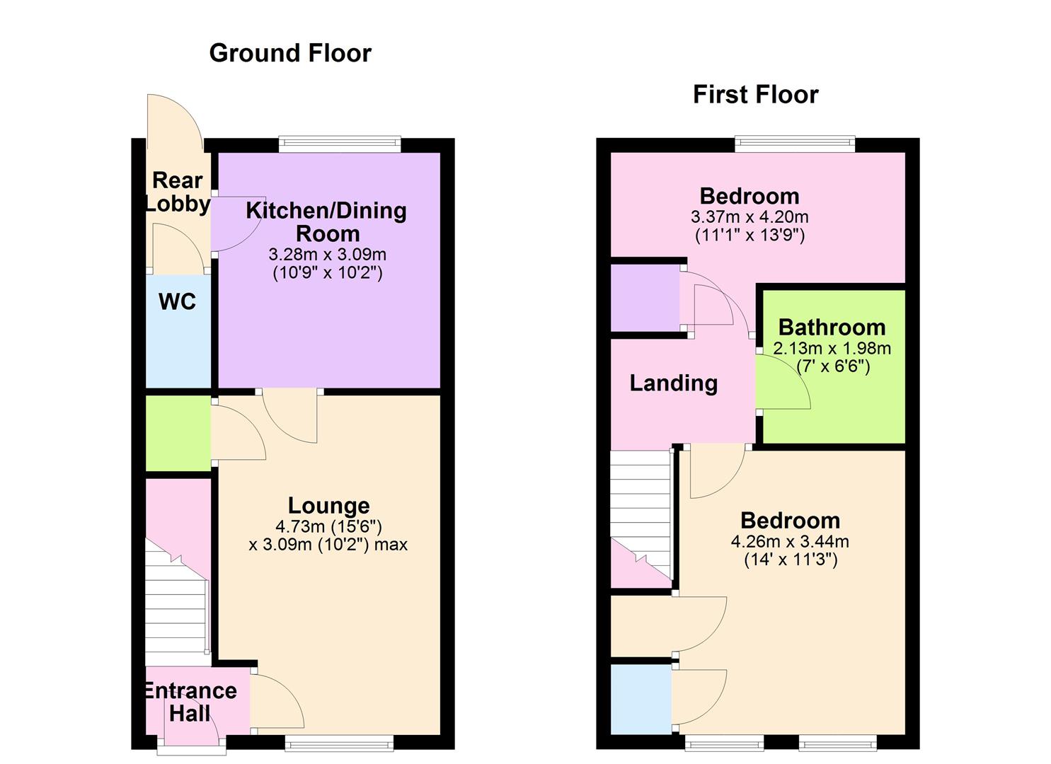 34, Kensington Avenue, Burbage floorplan