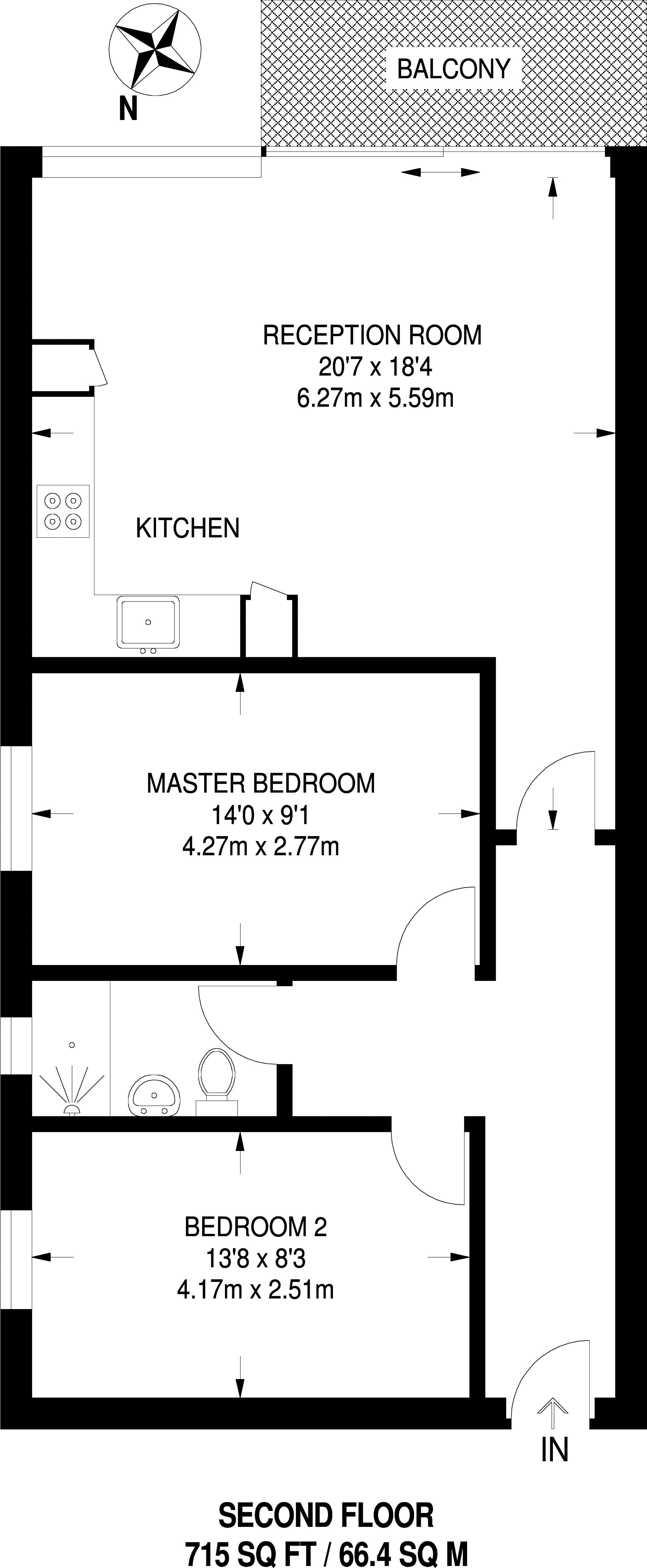 2 Bedrooms Flat to rent in St Johns Hill, St John's Hill, London SW11