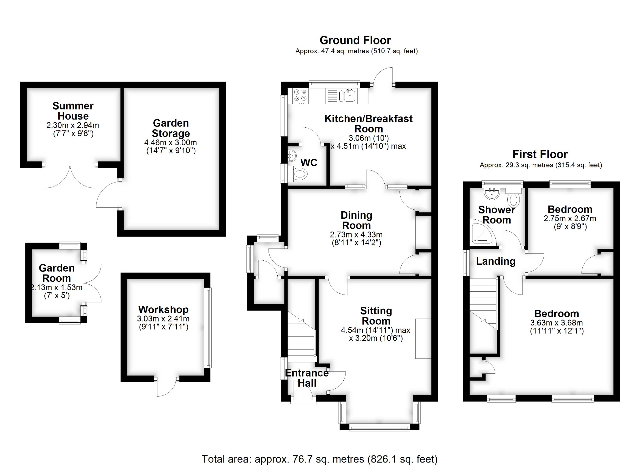 Waterdell Lane, St. Ippolyts, Hitchin, Hertfordshire Sg4, 2 Bedroom 