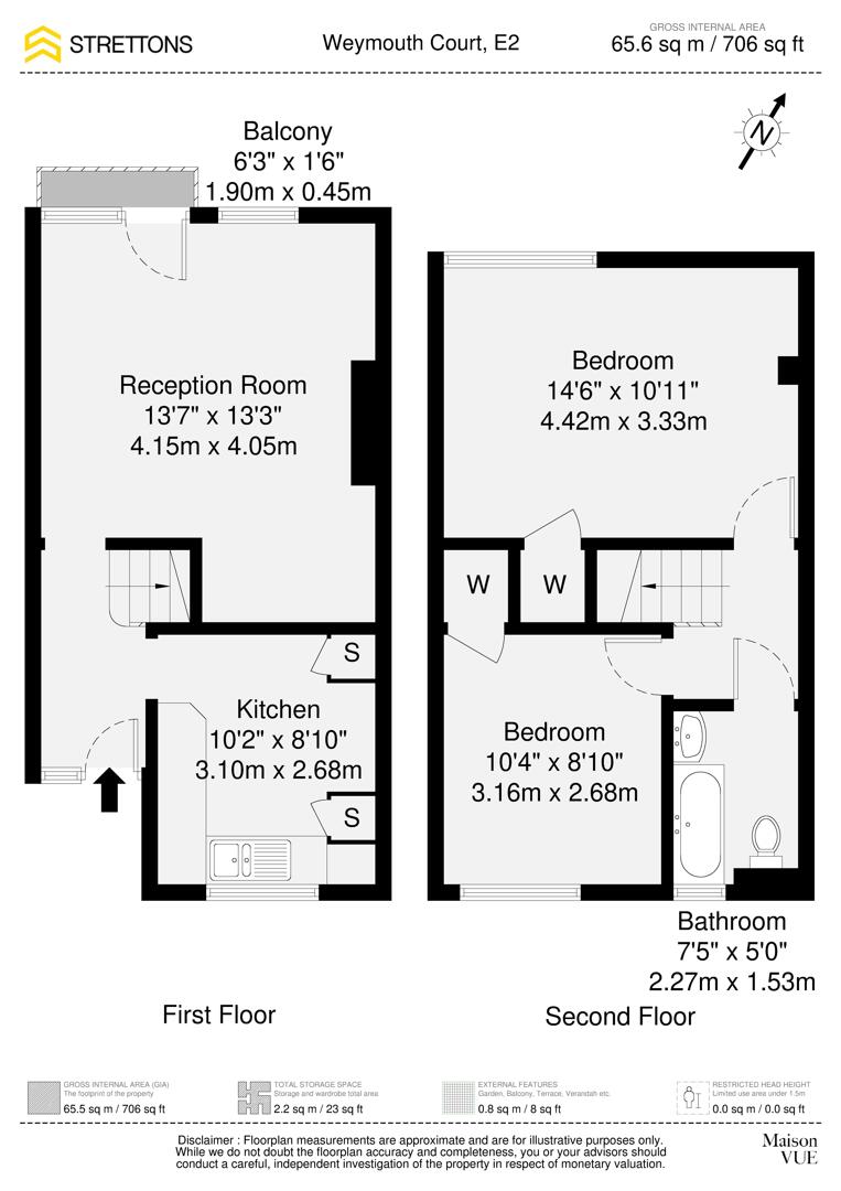 Flat 5, Weymouth Court, Weymouth Terrace, London floorplan