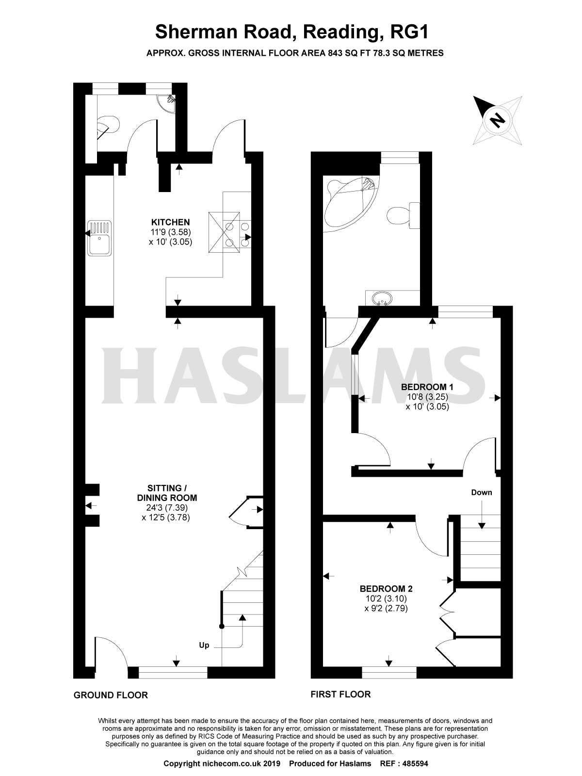 2 Bedrooms Terraced house for sale in Sherman Road, Reading RG1