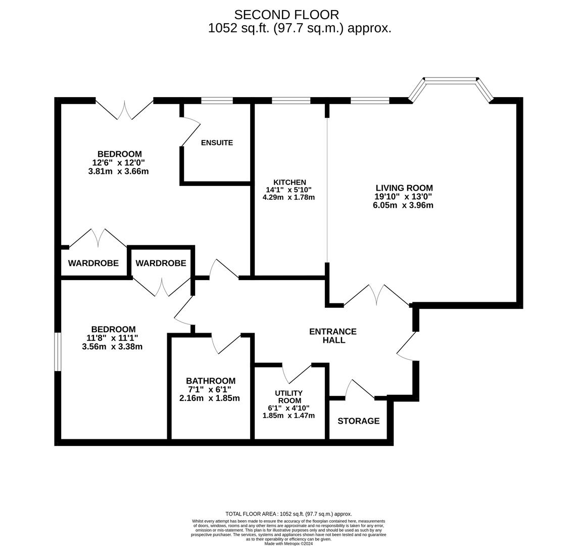 Flat 6, St Davids Lodge, The Ridge, Hastings floorplan