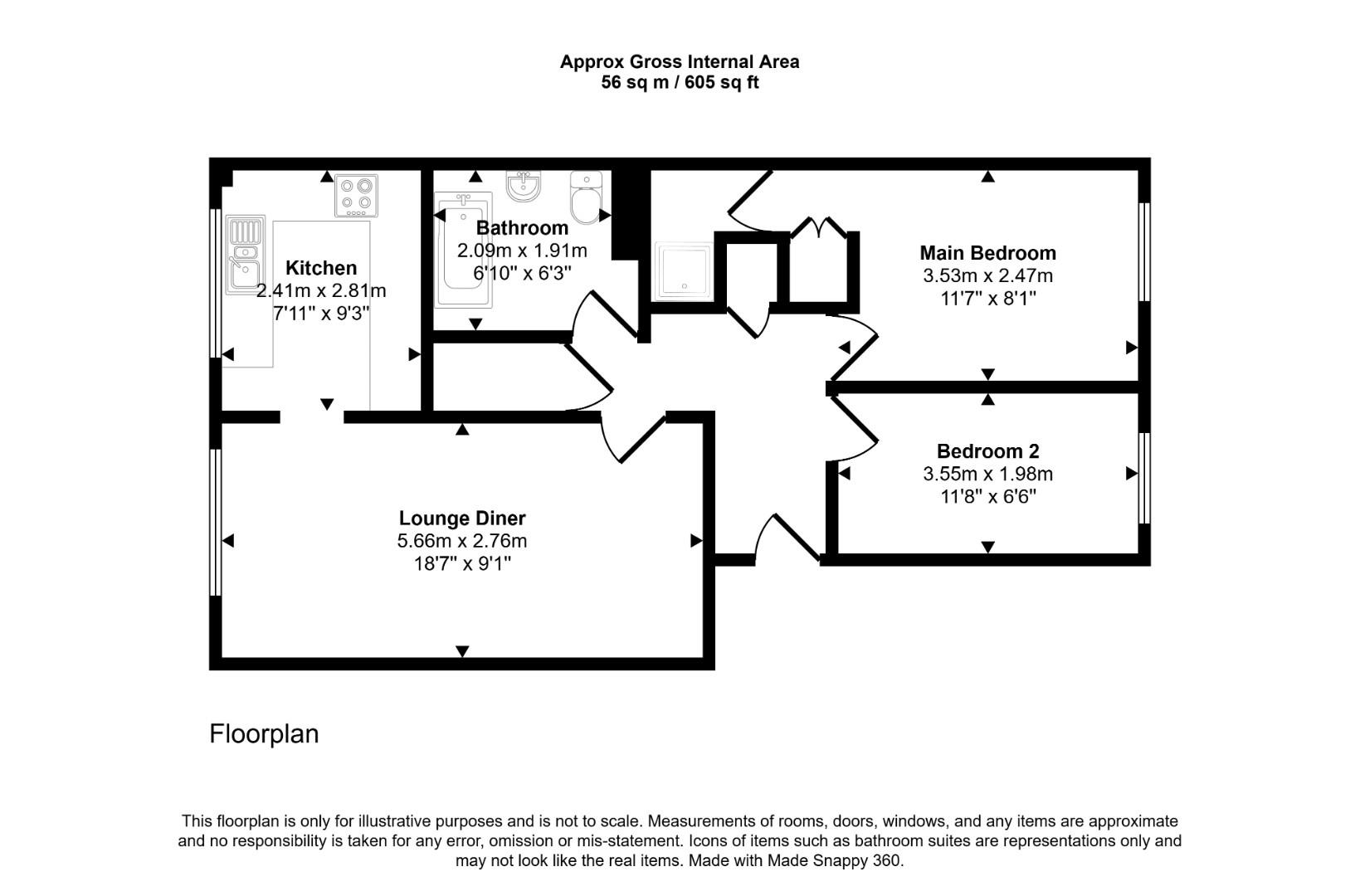 13, Cleves Court, Firs Avenue, Windsor floorplan