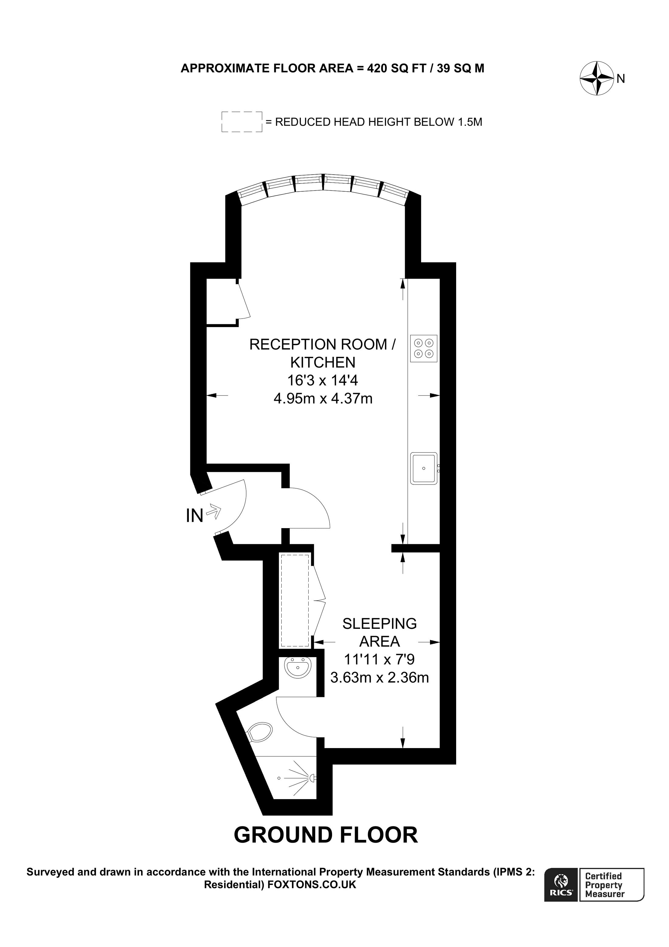 Broomfield Lane, Palmers Green N13, studio for sale 64133763