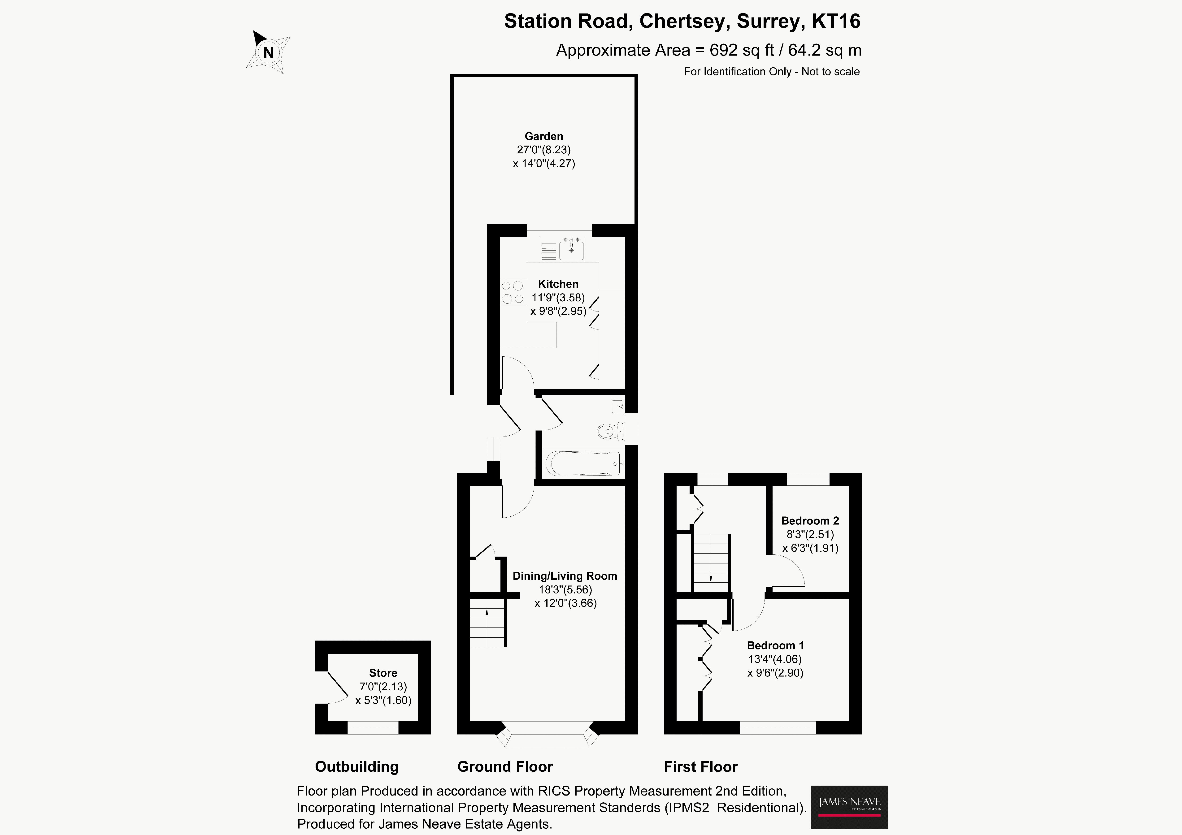 97, Station Road, Chertsey floorplan