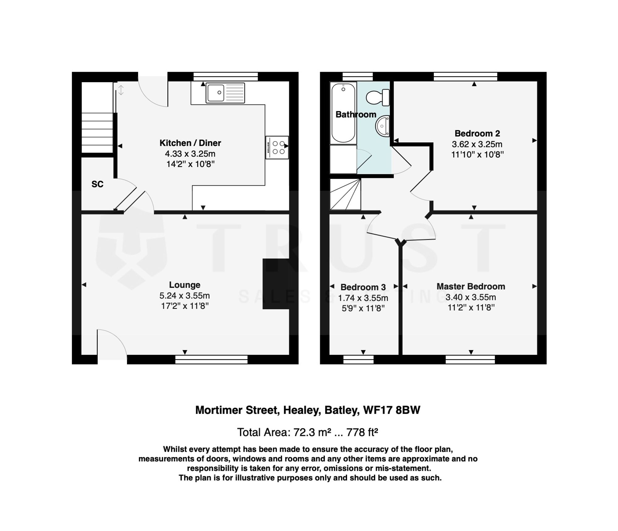 43 Mortimer Street, Batley floorplan