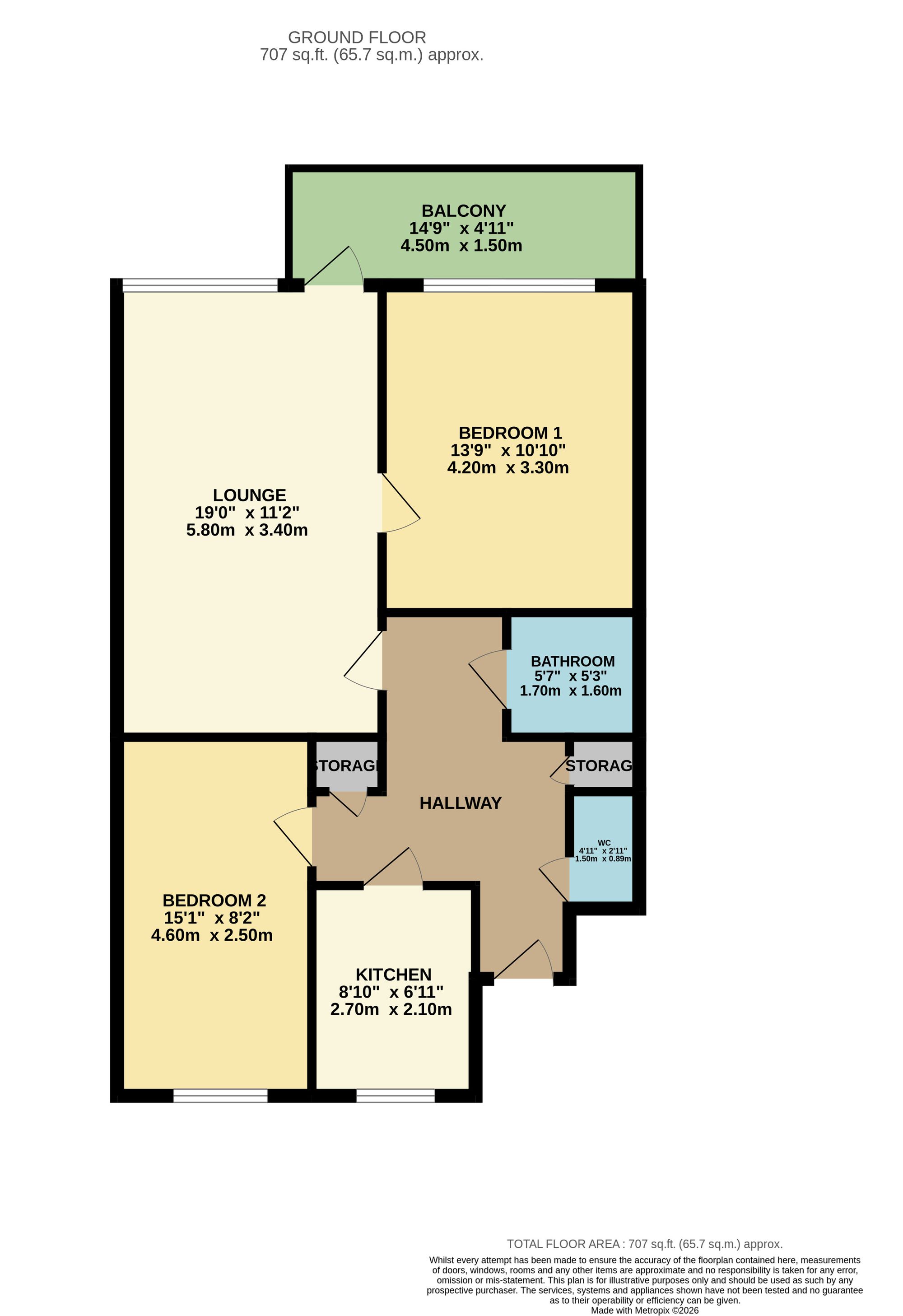 Flat 54, Bourne Pines 44-46 Christchurch Road, Bournemouth floorplan