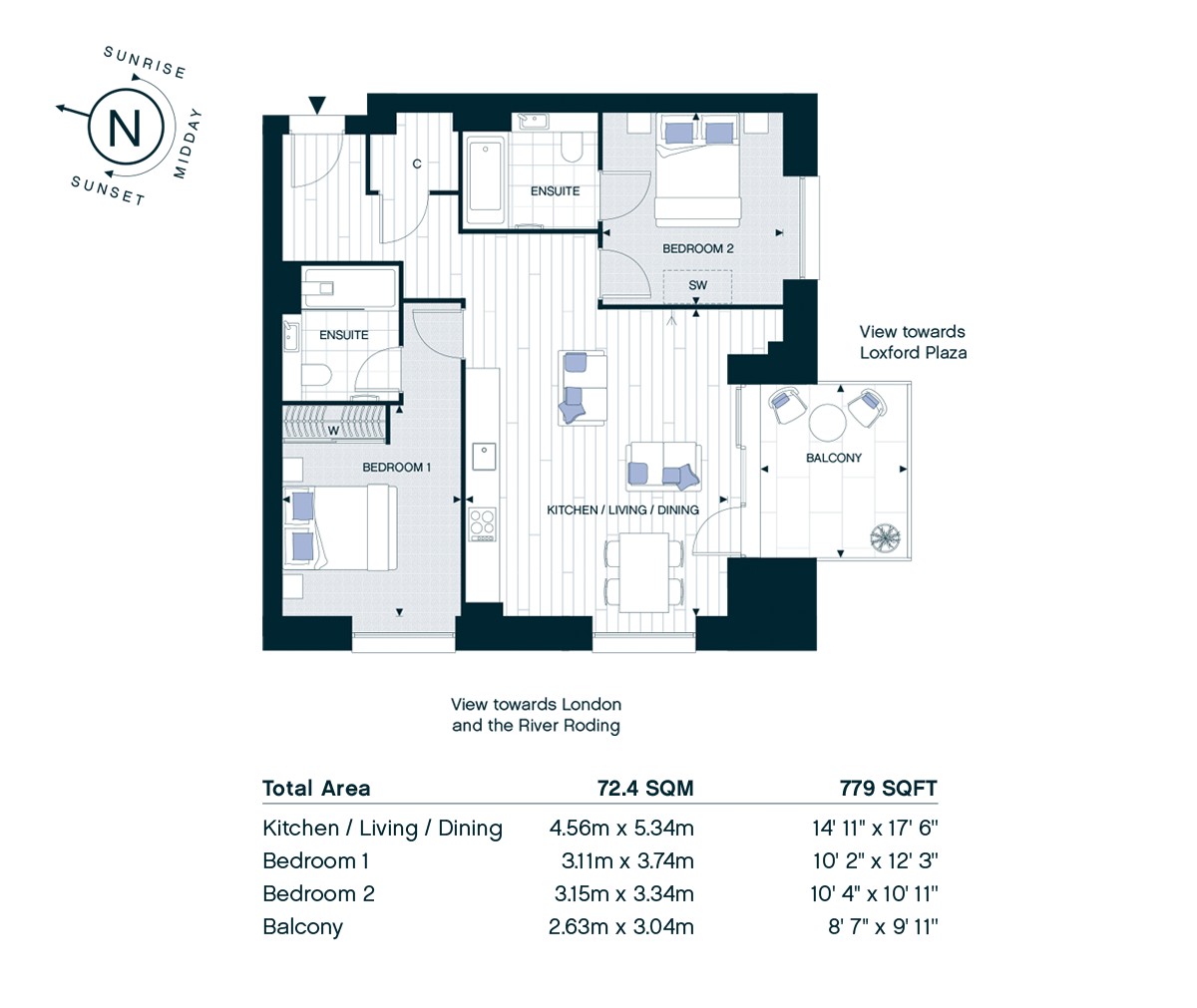 Plot 496, Abbey Quay, Jasper Wharf, Barking floorplan