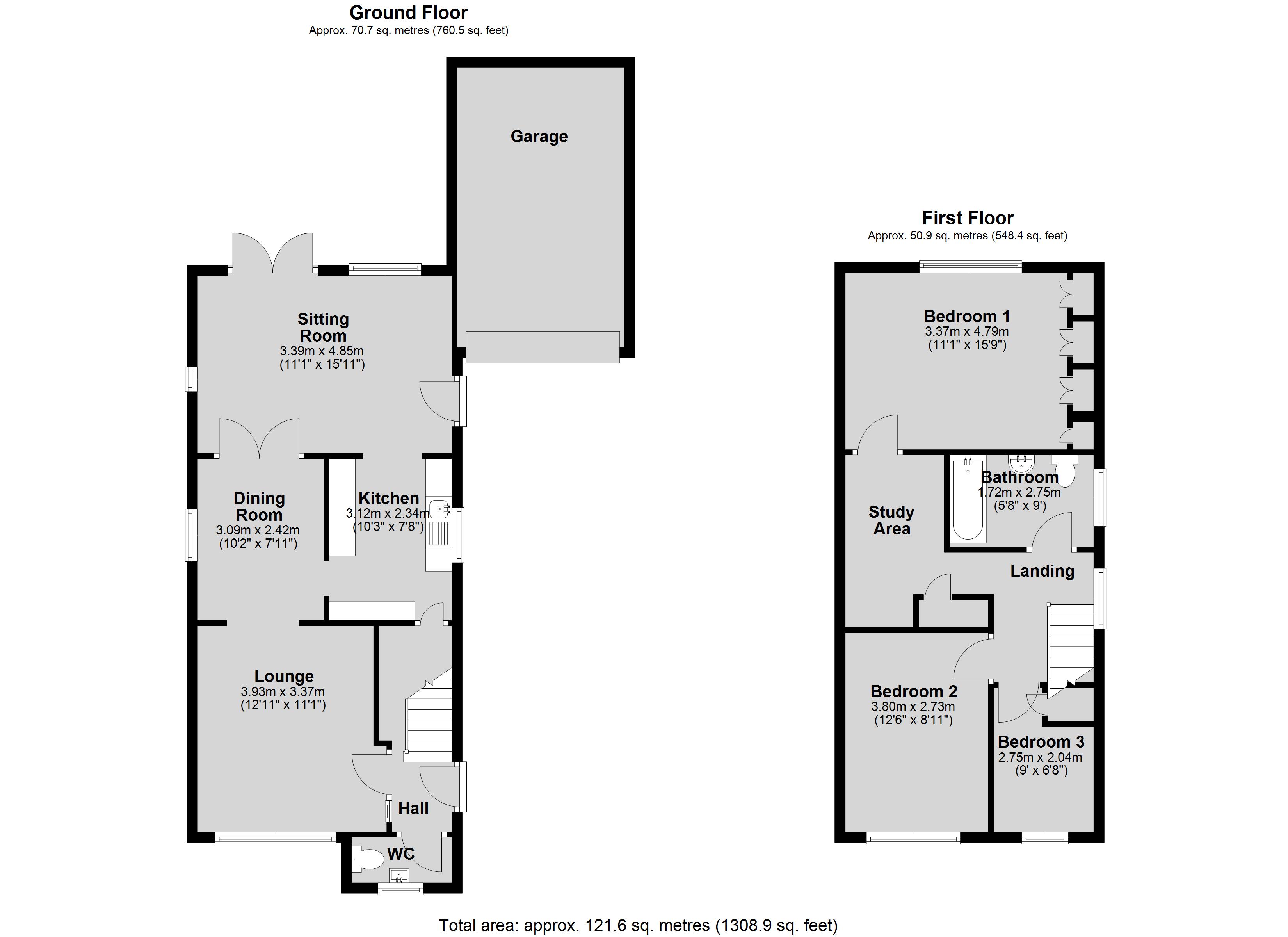 6, Manor Leas Close, Lincoln floorplan