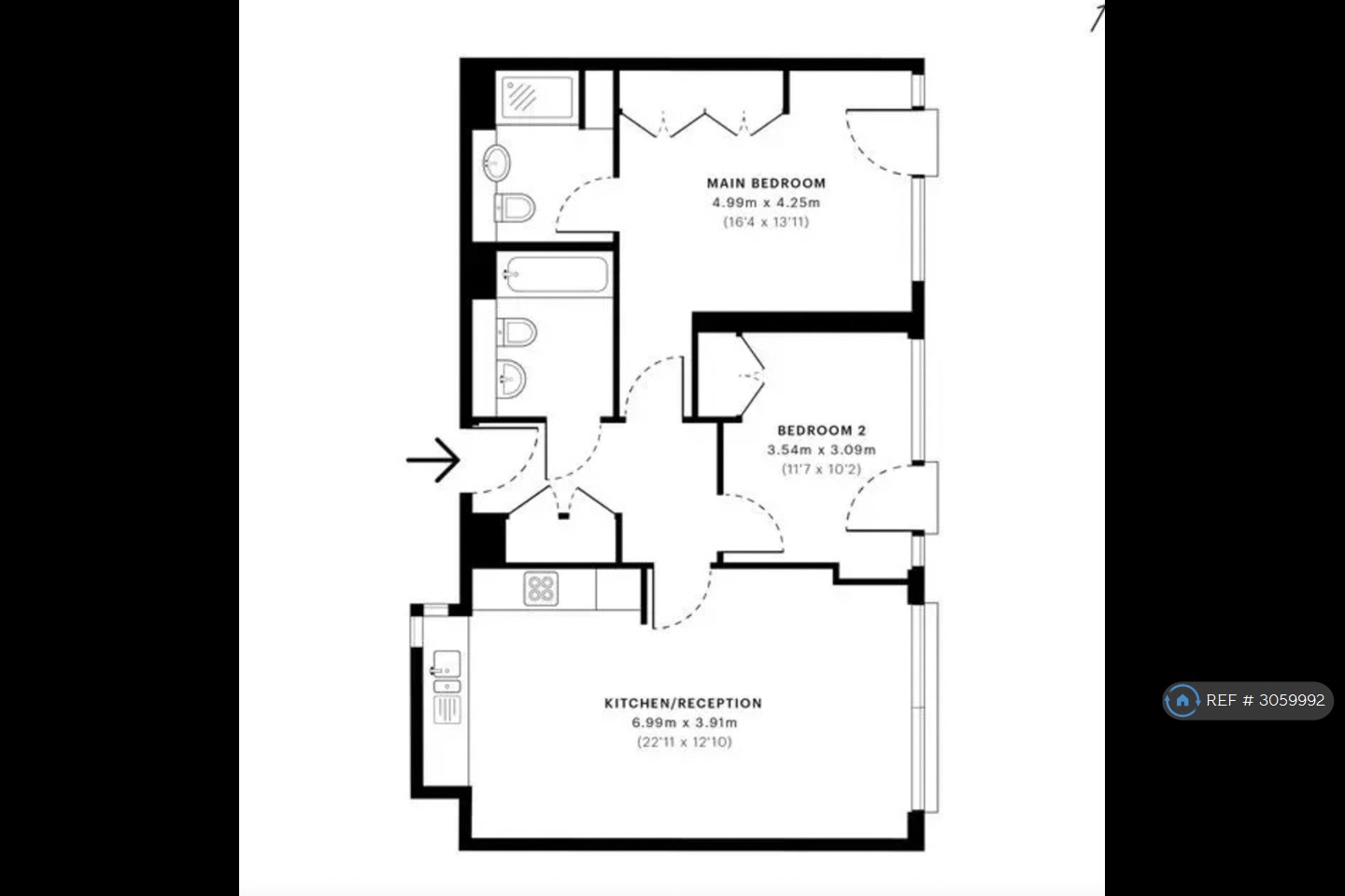 Bennets Courtyard, Watermill Way Merton Abbey Mills, London floorplan