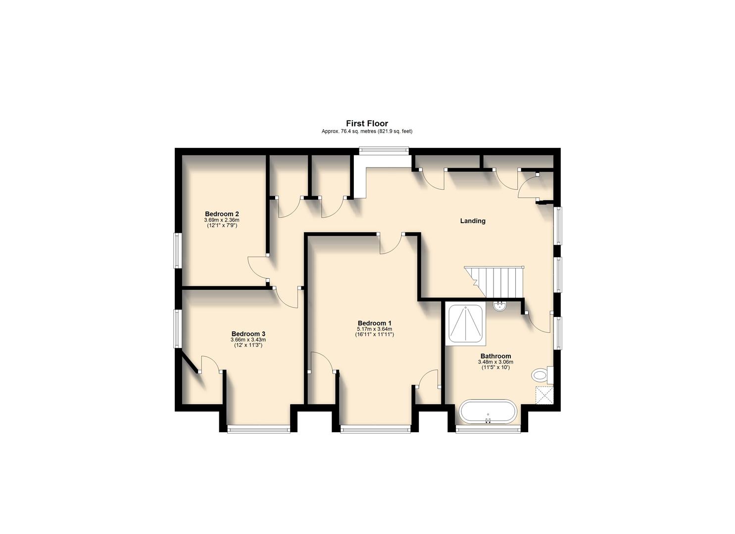 3, Bircham View, Plymouth floorplan