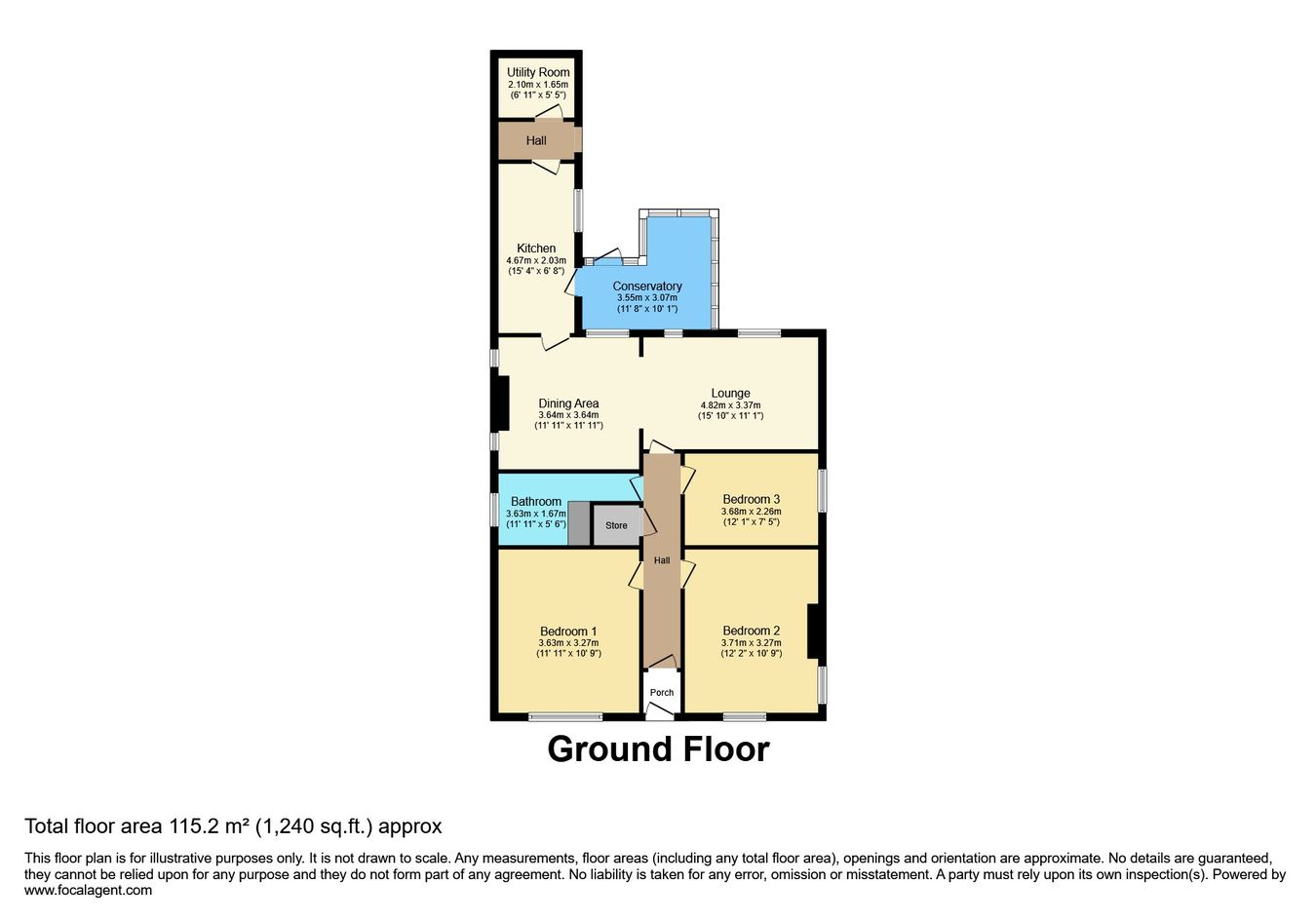 53, Fen Road, Spalding floorplan