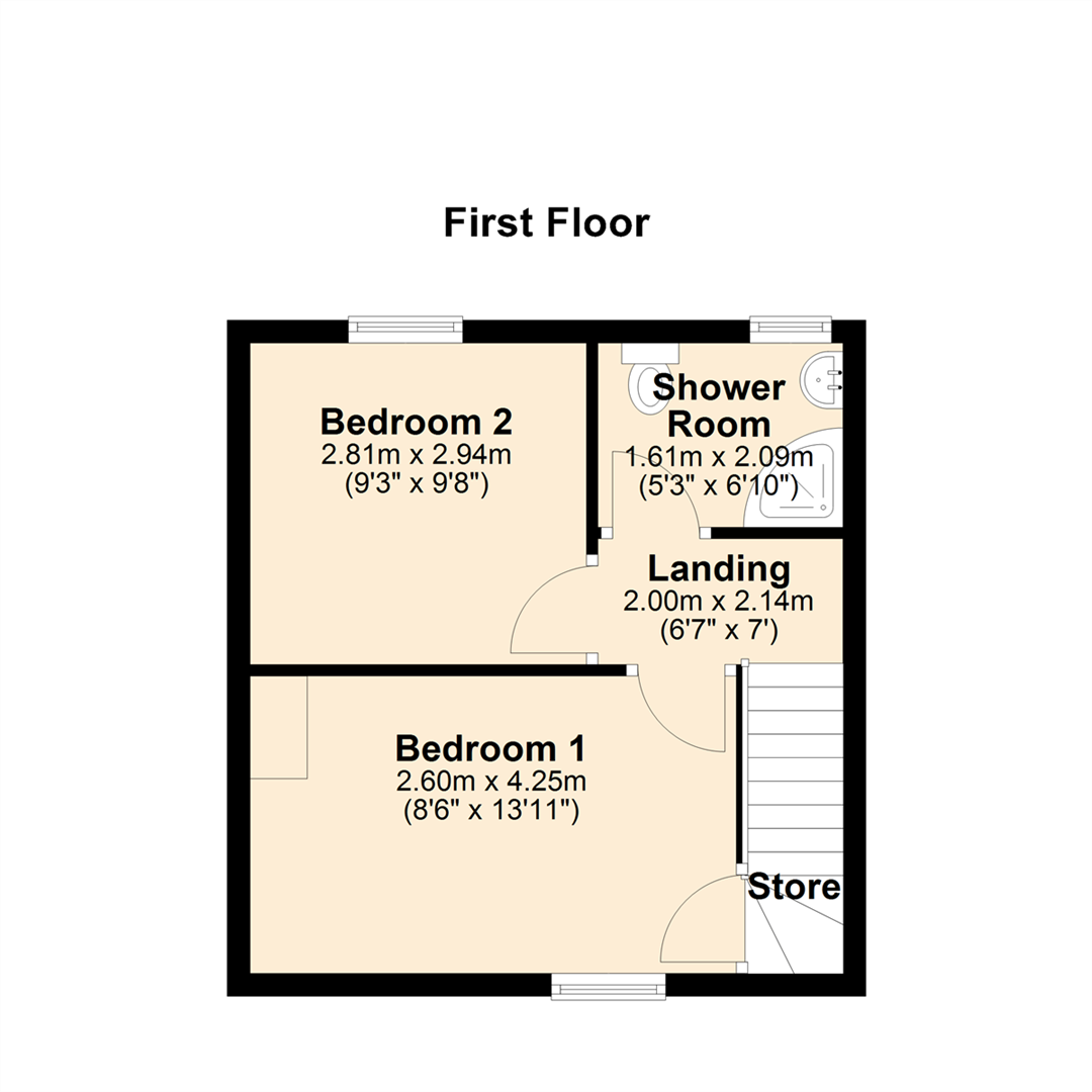50, Gladstone Street, Bacup floorplan