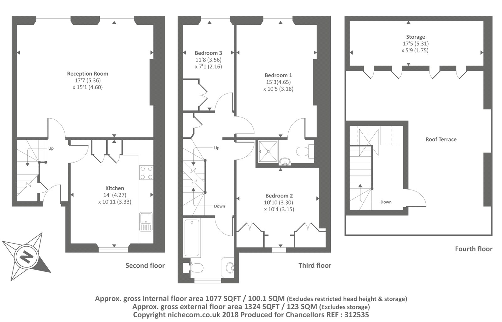 Top Floor Maisonette, 31, Royal Crescent, London floorplan