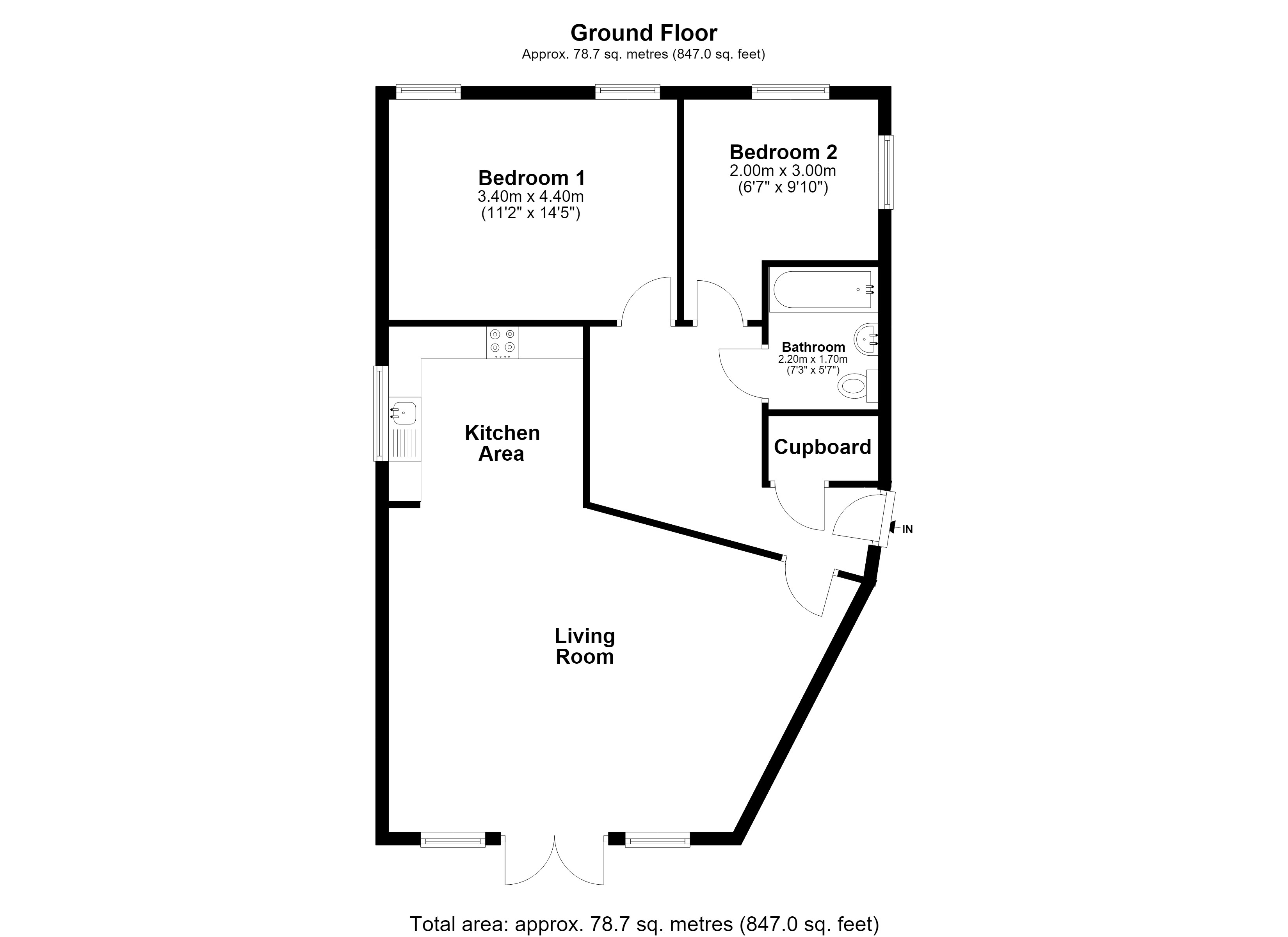 2, 14, Ash Close, Banstead floorplan