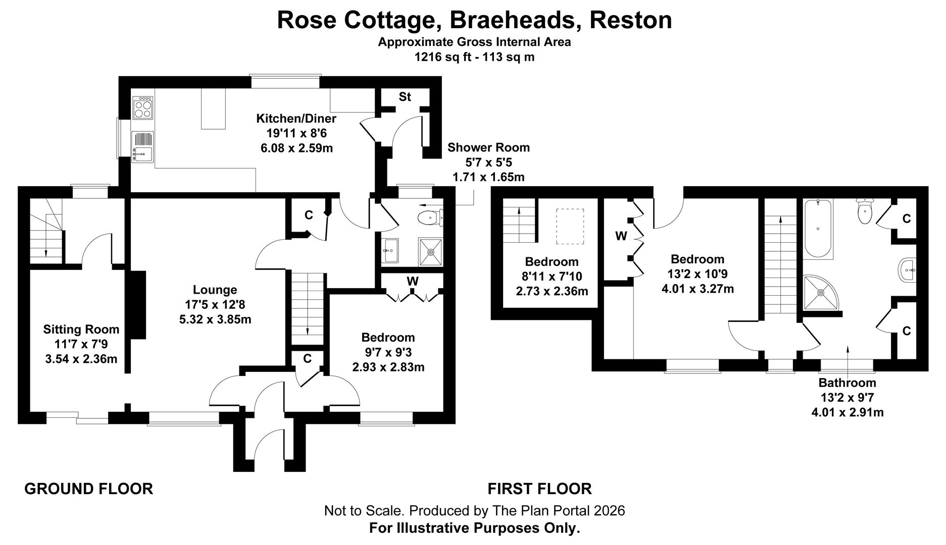 Rose Cottage, Braeheads, Eyemouth floorplan