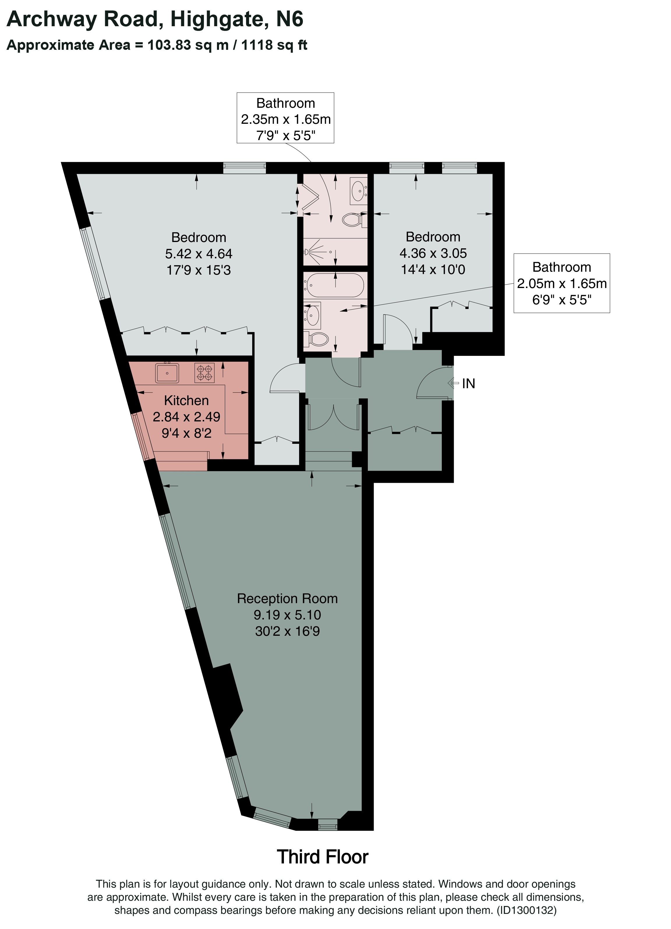 Flat 8,, 206 Archway Road, London floorplan