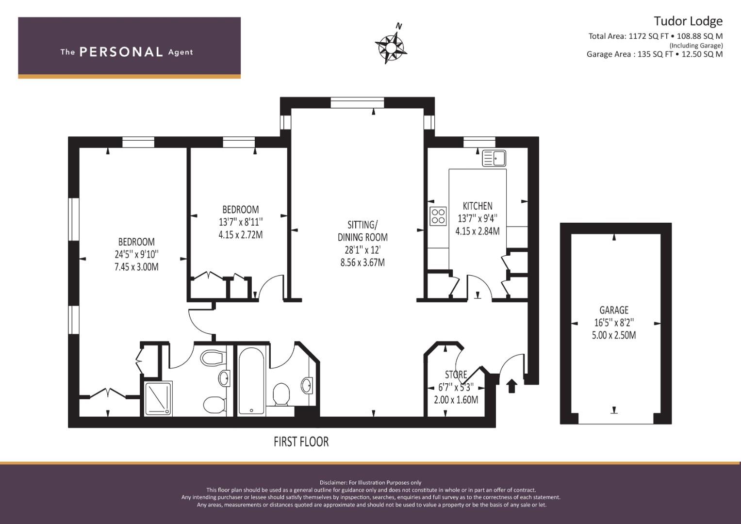 Flat 5, Tudor Lodge, St. Monicas Road, Tadworth floorplan