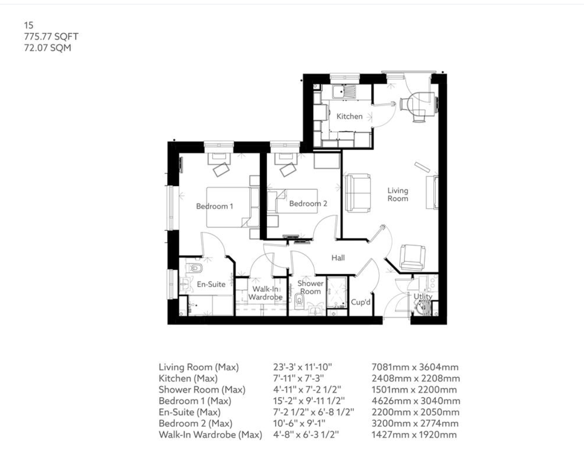 15 Glebe Court,, Abbotswood Common Road, Hampshire floorplan