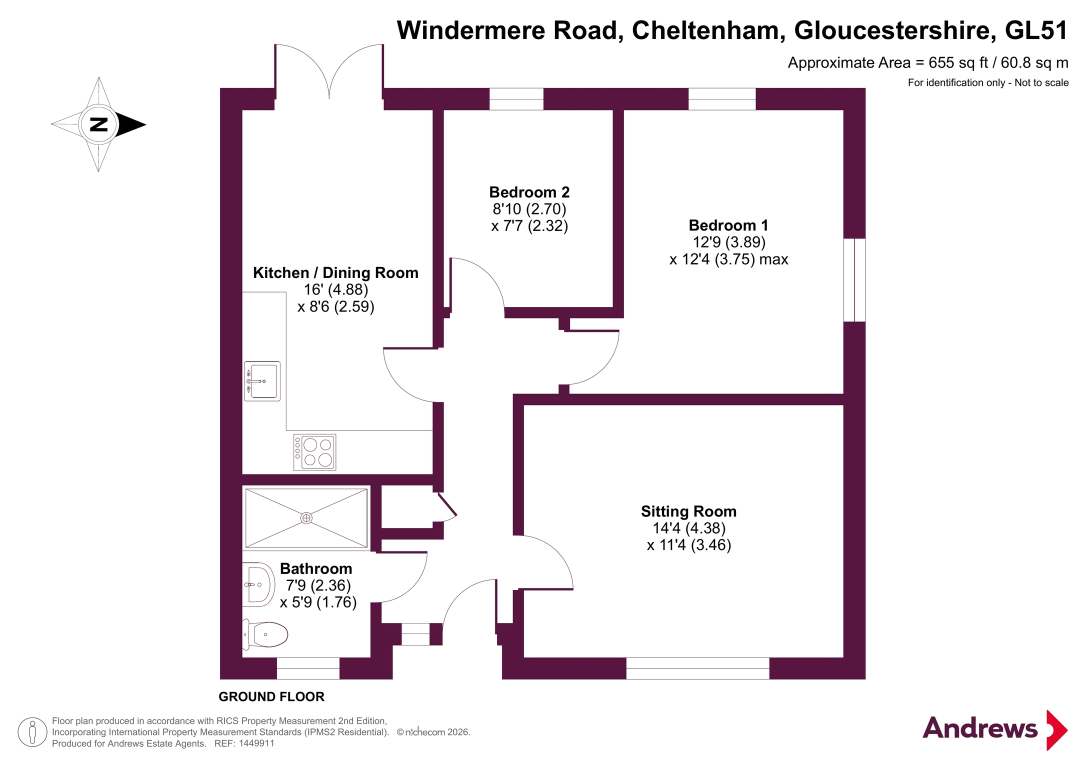 65, Windermere Road, Gloucestershire floorplan