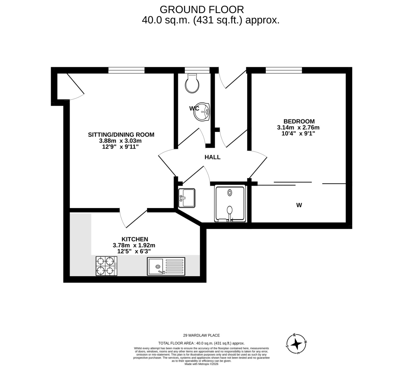 29 Wardlaw Place, Edinburgh floorplan