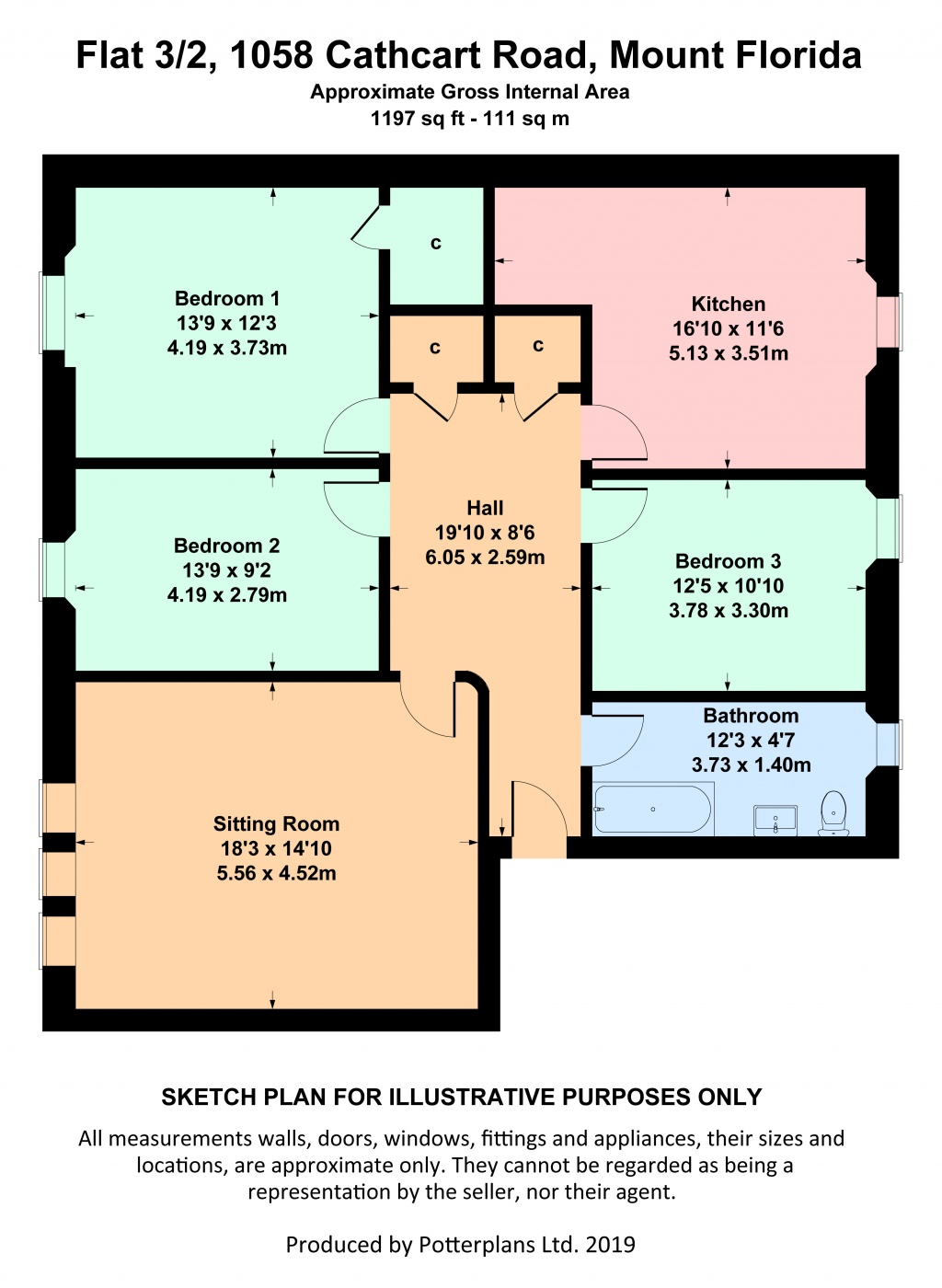 3 Bedrooms Flat for sale in 1058 Cathcart Road, Mount Florida G42