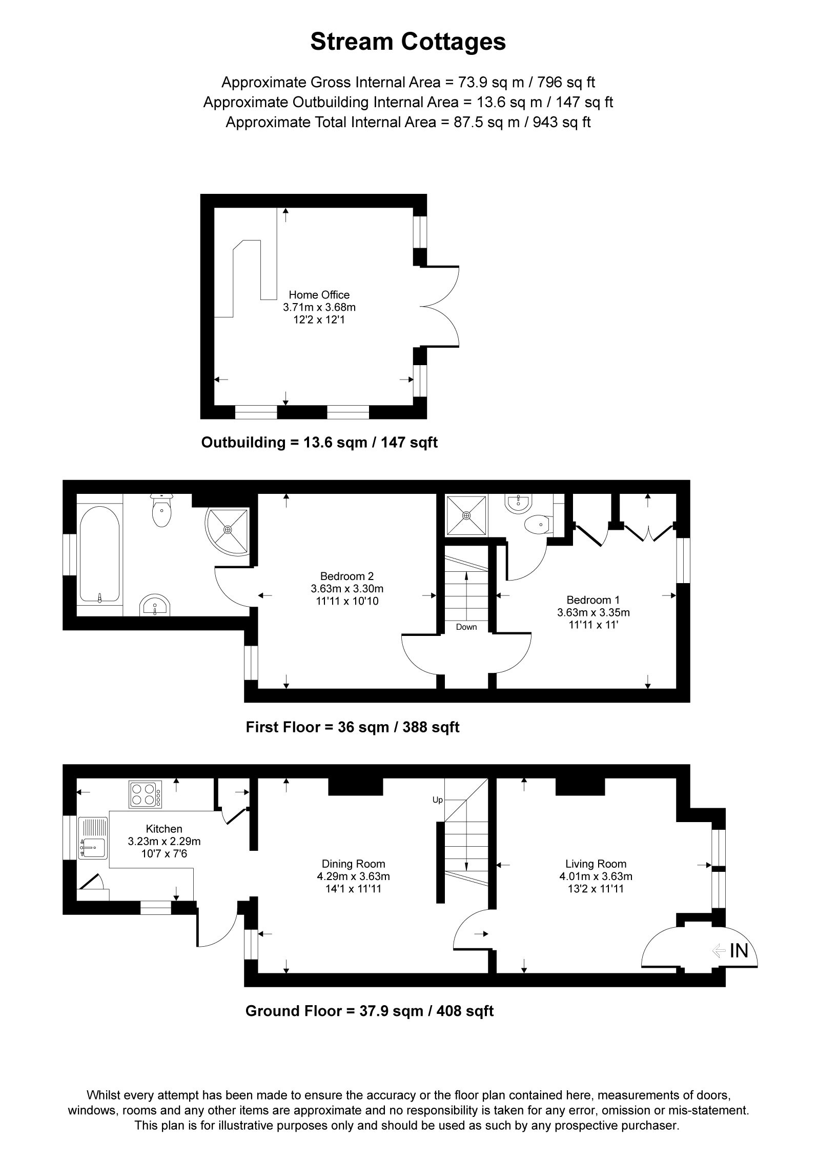 2 Stream Cottages,, Grove Cross Road, Camberley floorplan