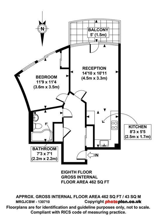 100, Lanson Building, London floorplan