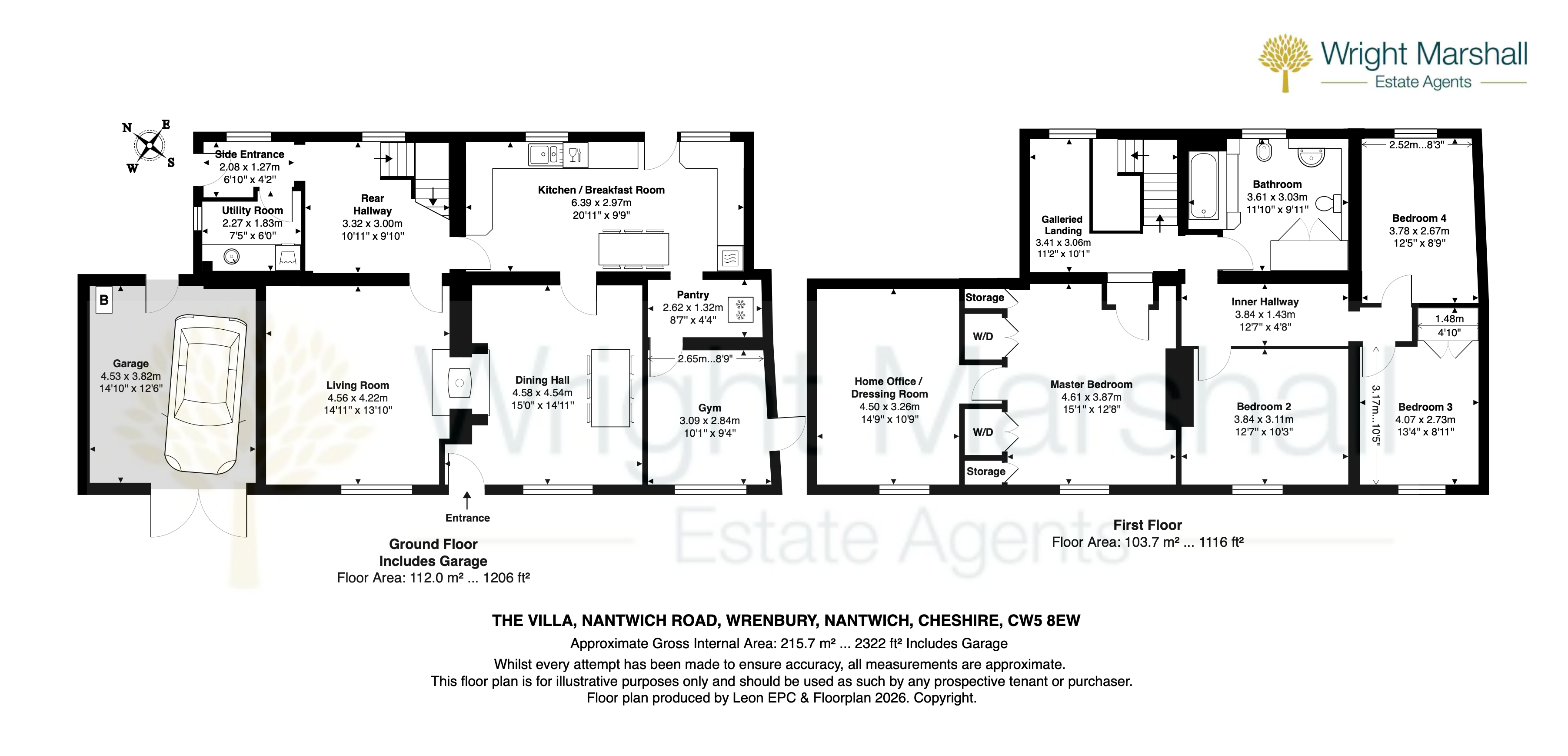 'The Villa' Nantwich Road, Nantwich floorplan