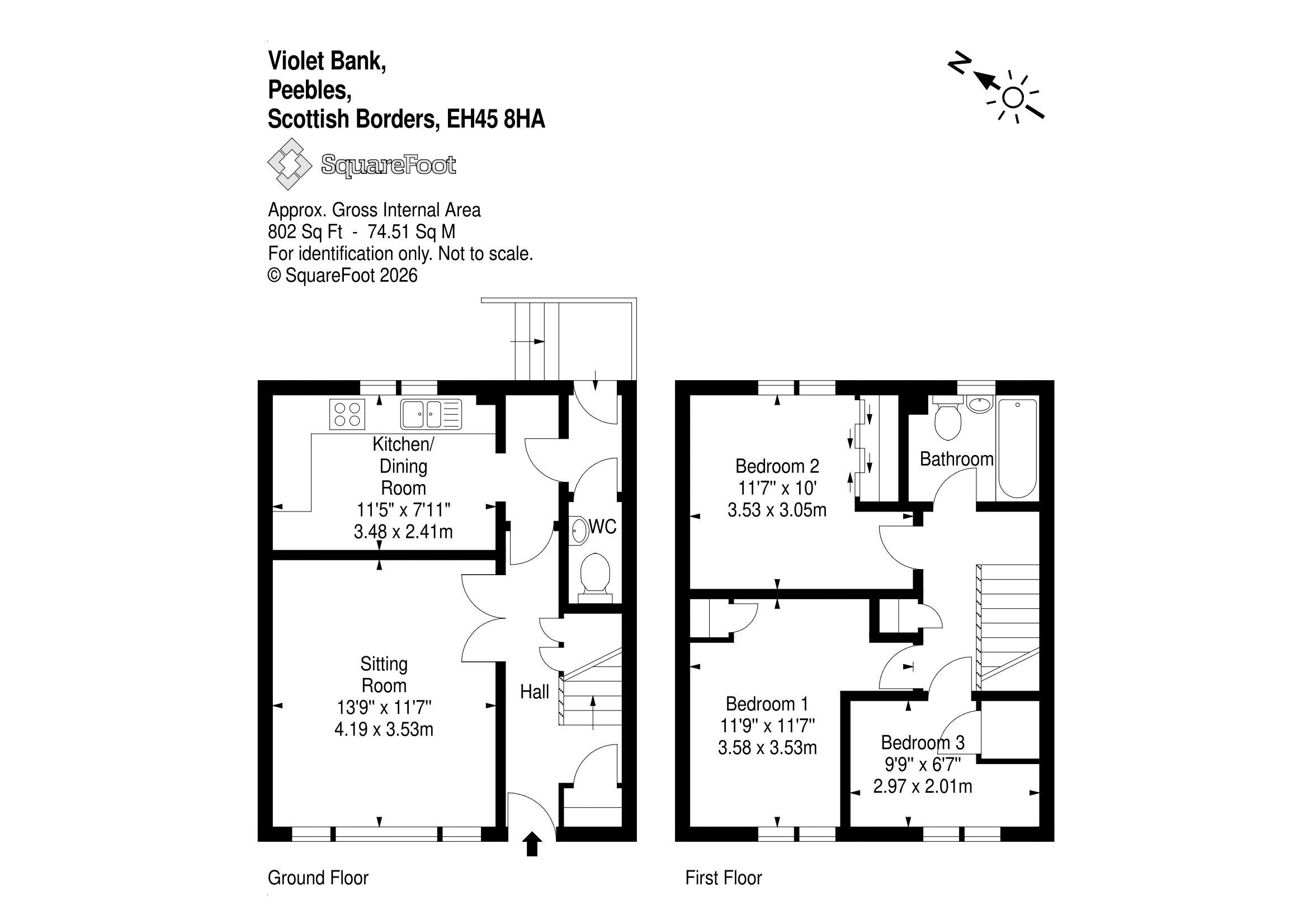 2, Violet Bank, Peebles floorplan
