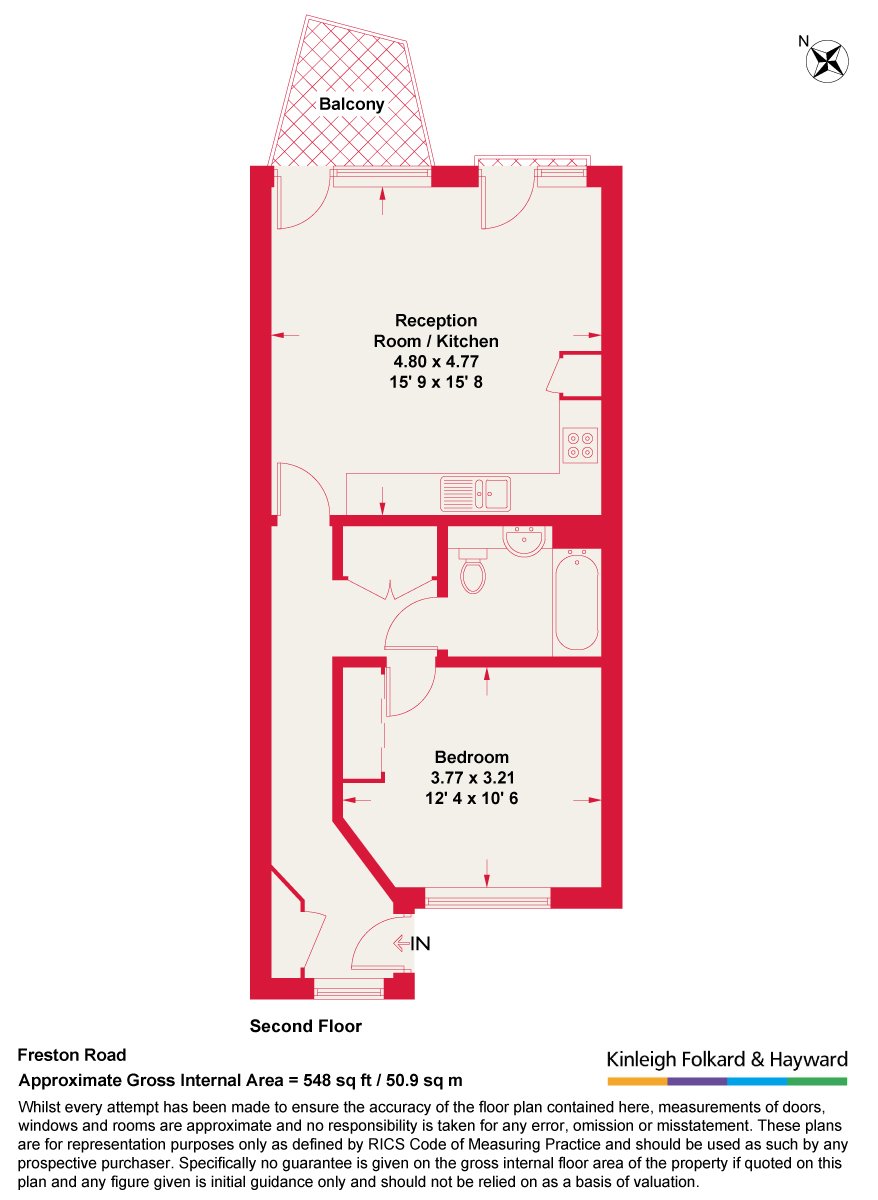 Flat 7 Alestan House, 198, Freston Road, London floorplan
