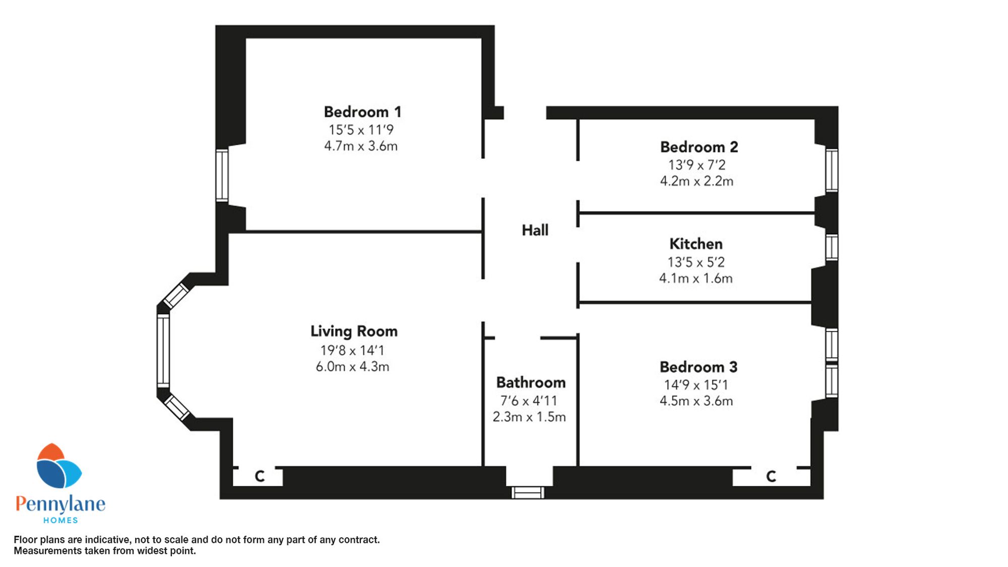 2/1 26 Barterholm Road, Paisley floorplan