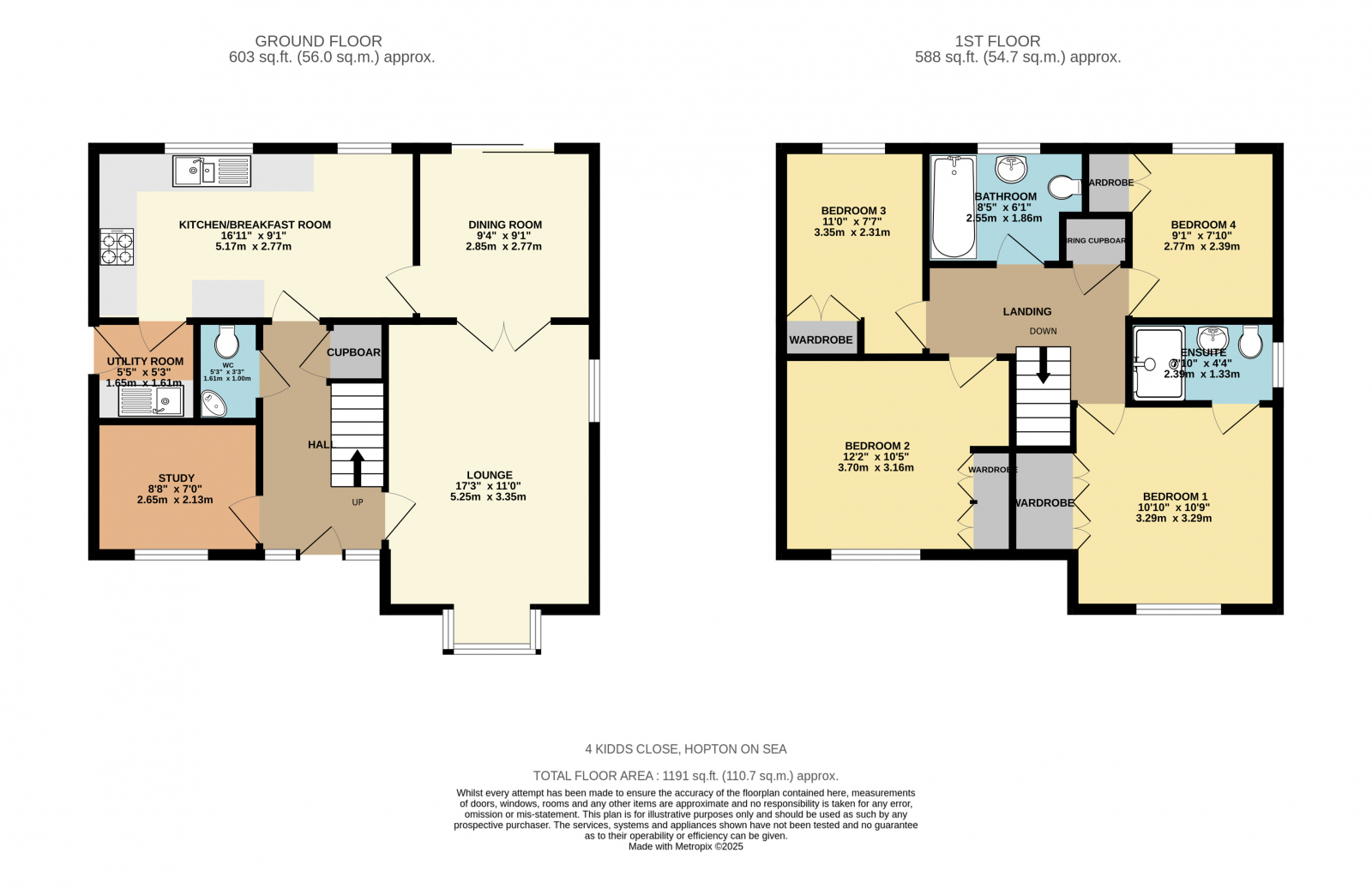 4 Kidds Close, Hopton, Great Yarmouth floorplan