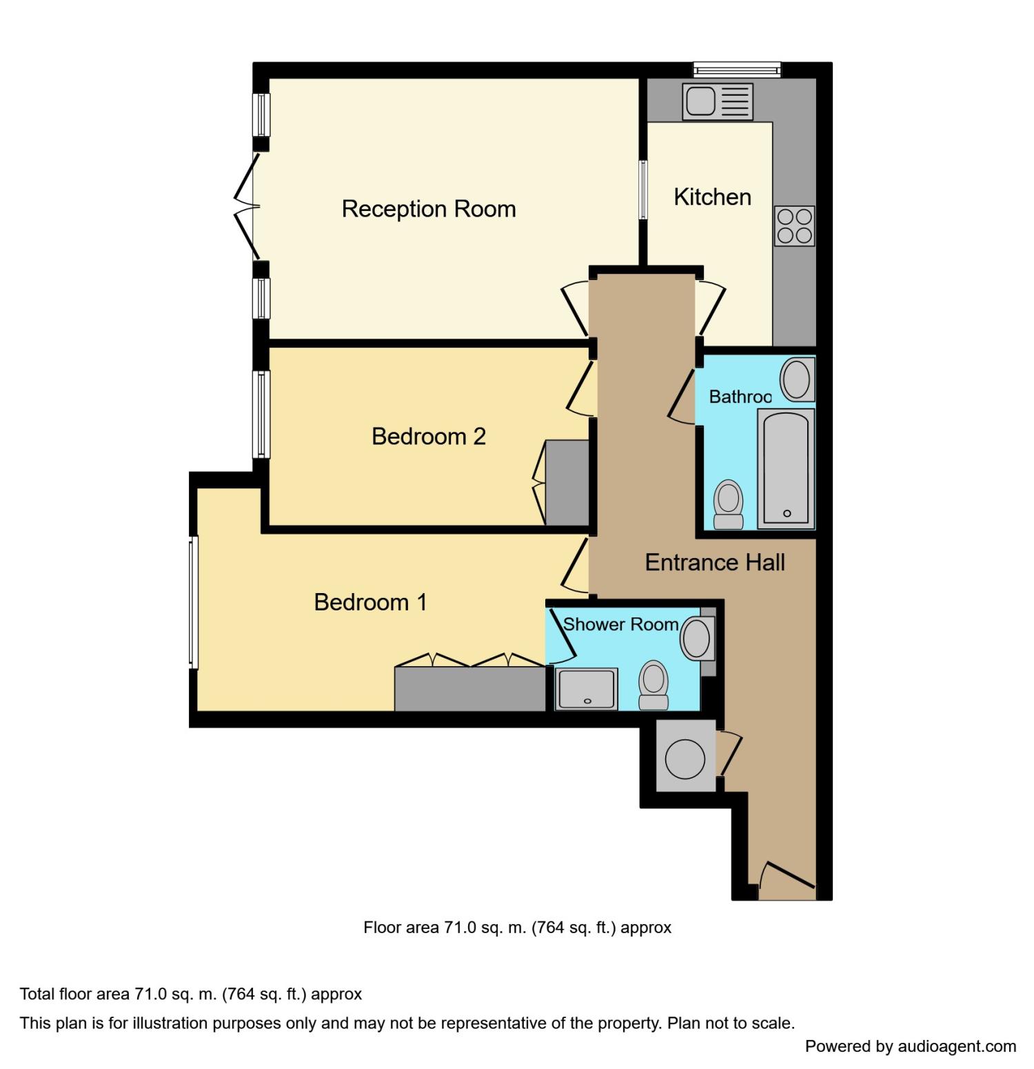 St Johns Waterside, St Johns, Woking GU21, 2 bedroom flat to rent