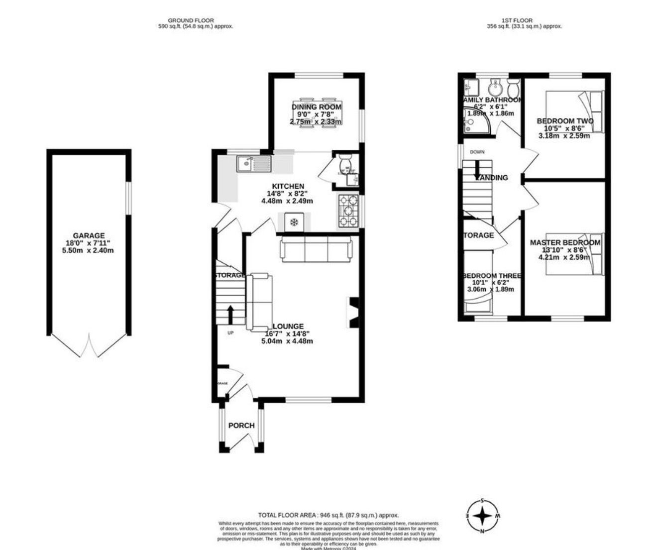 9, Mossfield Close, Preston floorplan