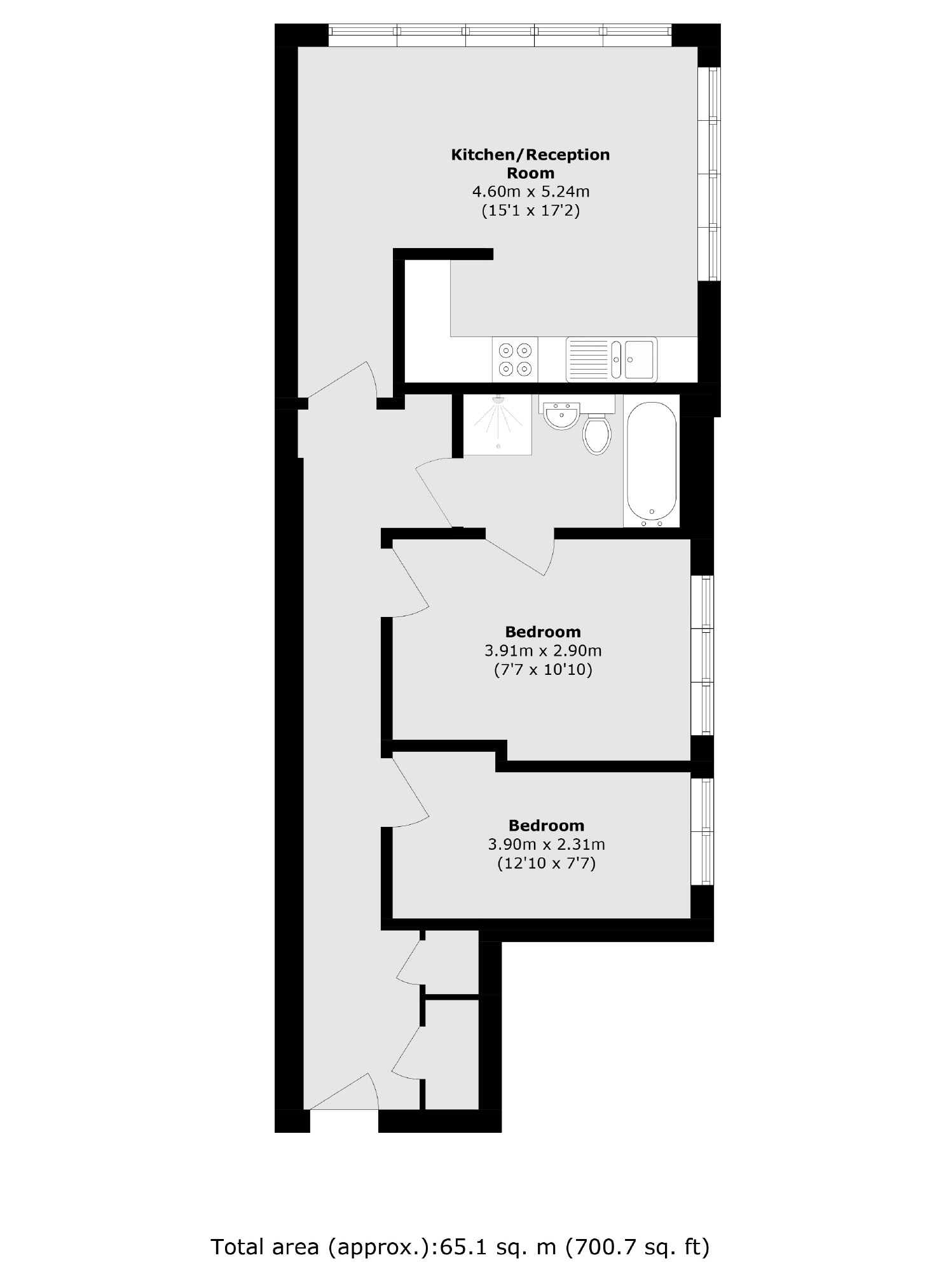 Flat 41, Mercury House, Heathcroft, London floorplan