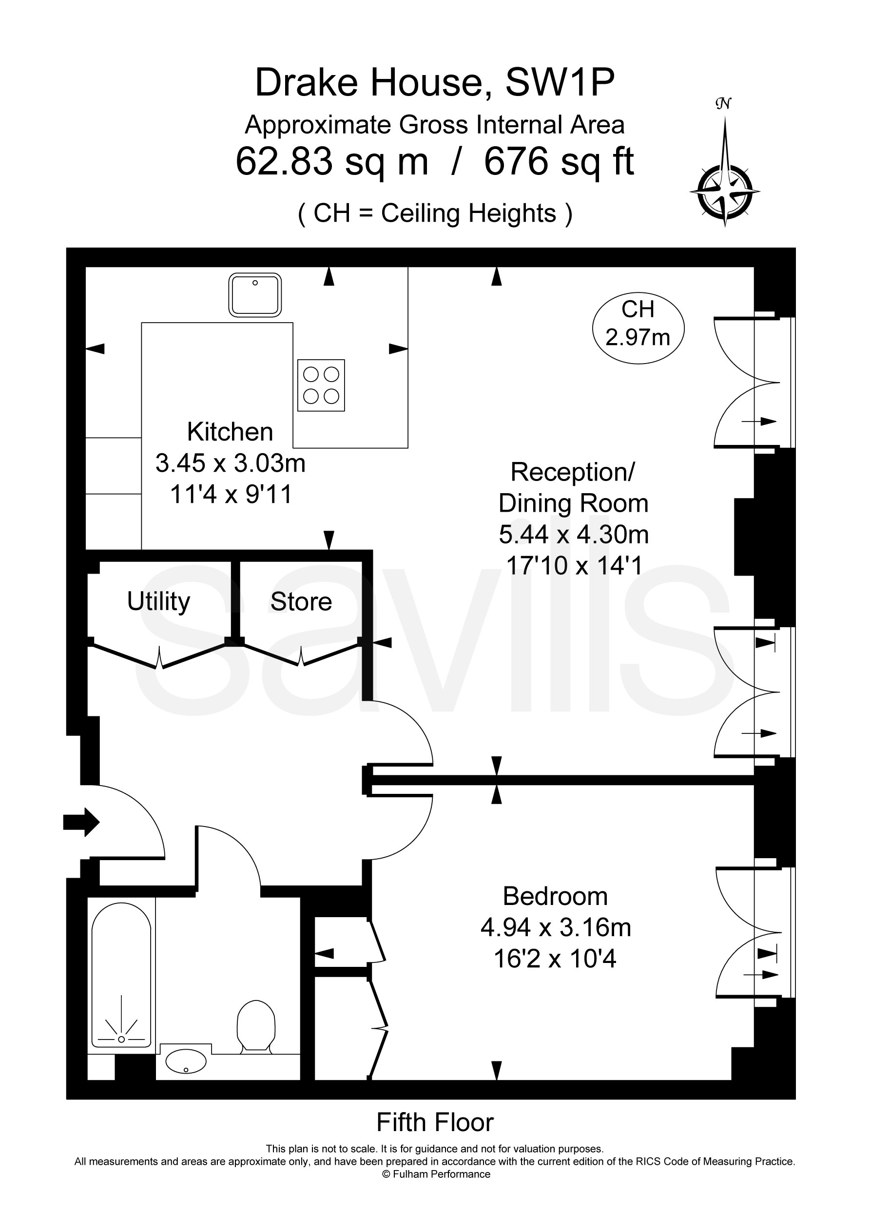 Flat 52,, Drake House, Westminster floorplan
